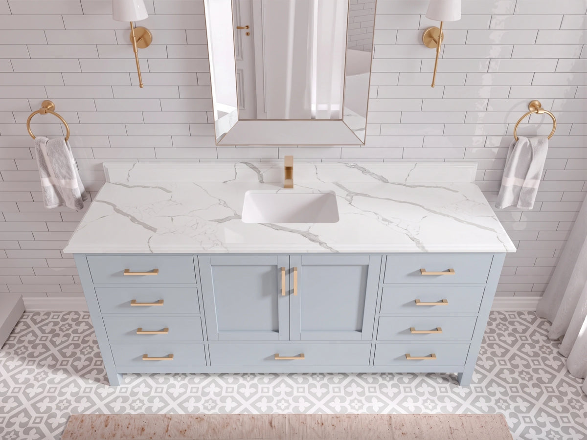 Malibu 72 in. W x 22 in. D Single Sink Bathroom Vanity