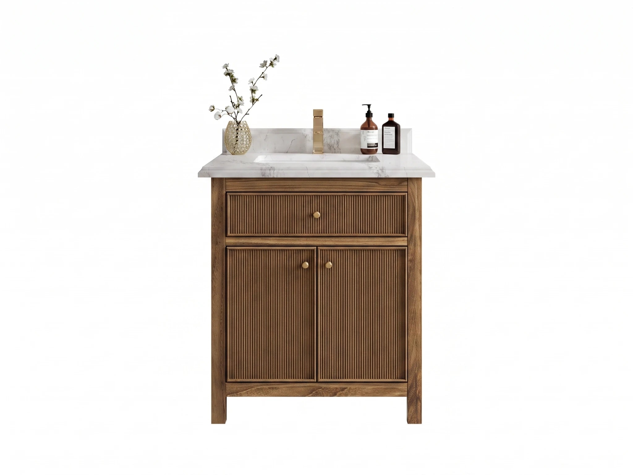 Sonoma Teak Wood 30 in. W x 22 in. D Single Sink Bathroom Vanity