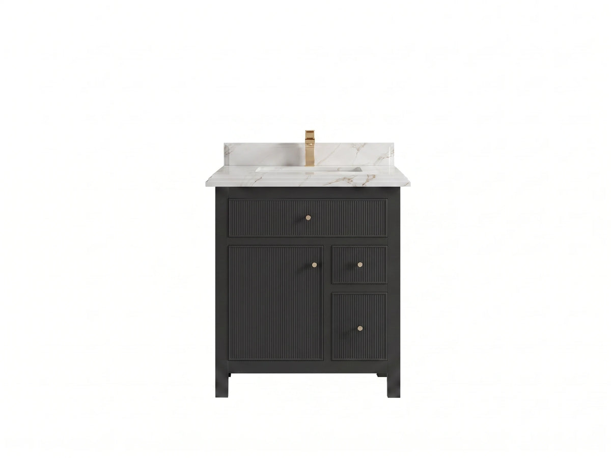 Sonoma 30 in W x 22 in D Reeded Free Standing Single Sink Bathroom Vanity