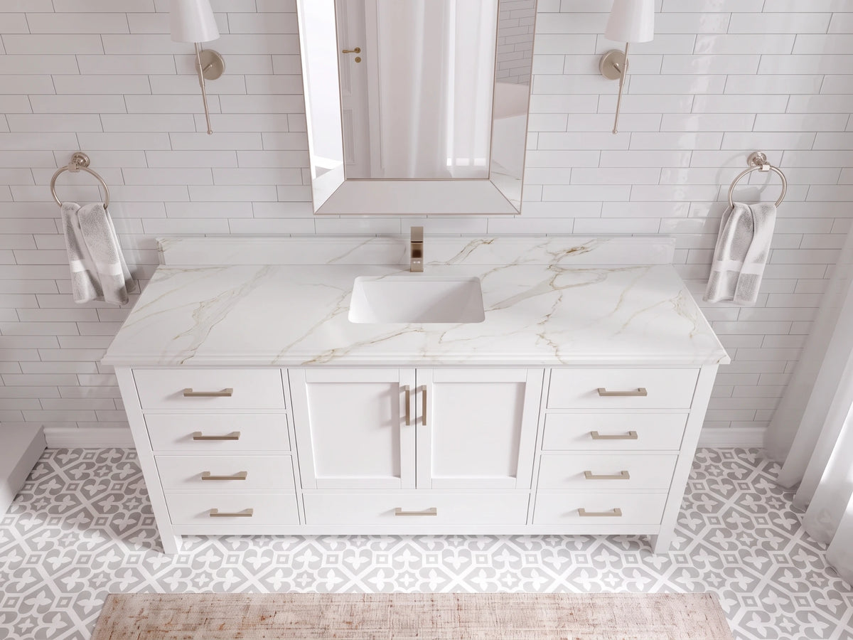 Malibu 72 in. W x 22 in. D Single Sink Bathroom Vanity