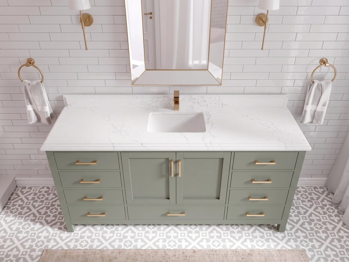 Malibu 72 in. W x 22 in. D Single Sink Bathroom Vanity