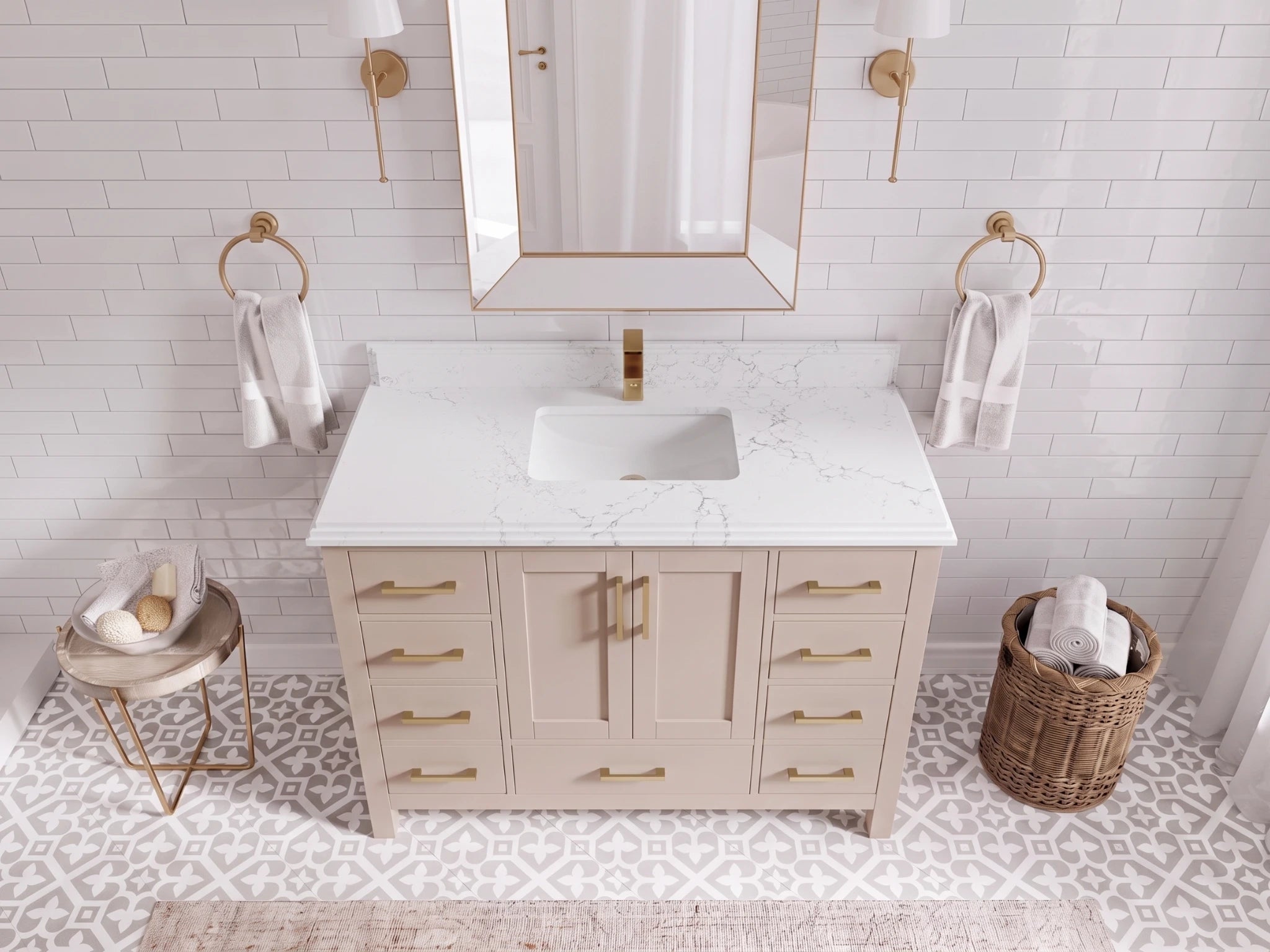 Malibu 48 in. W x 22 in. D Single Sink Bathroom Vanity
