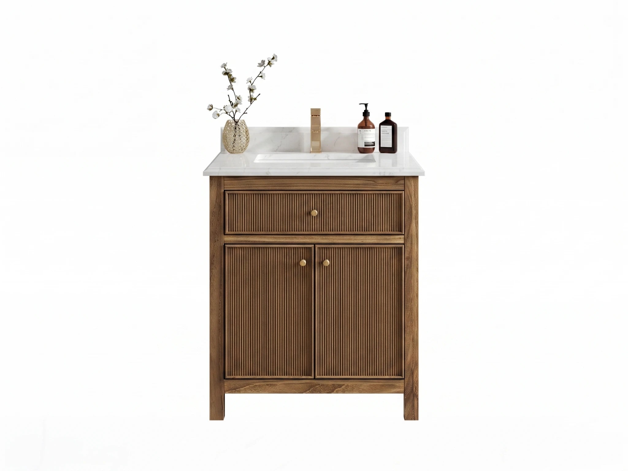 Sonoma Teak Wood 30 in. W x 22 in. D Single Sink Bathroom Vanity