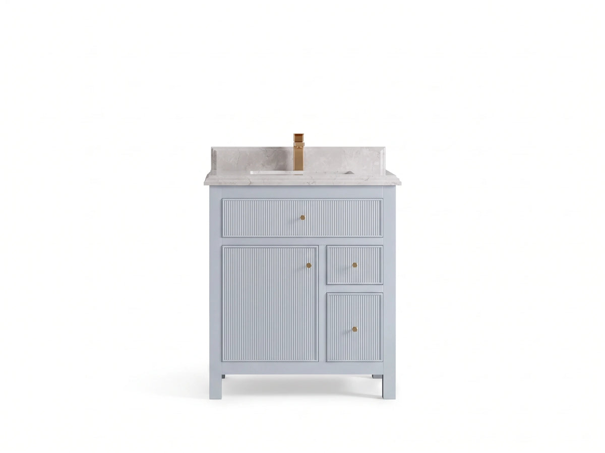 Sonoma 30 in W x 22 in D Reeded Free Standing Single Sink Bathroom Vanity