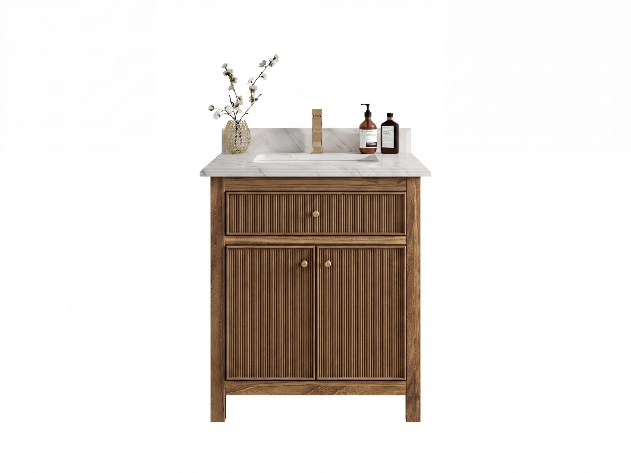 Sonoma Teak Wood 30 in. W x 22 in. D Single Sink Bathroom Vanity