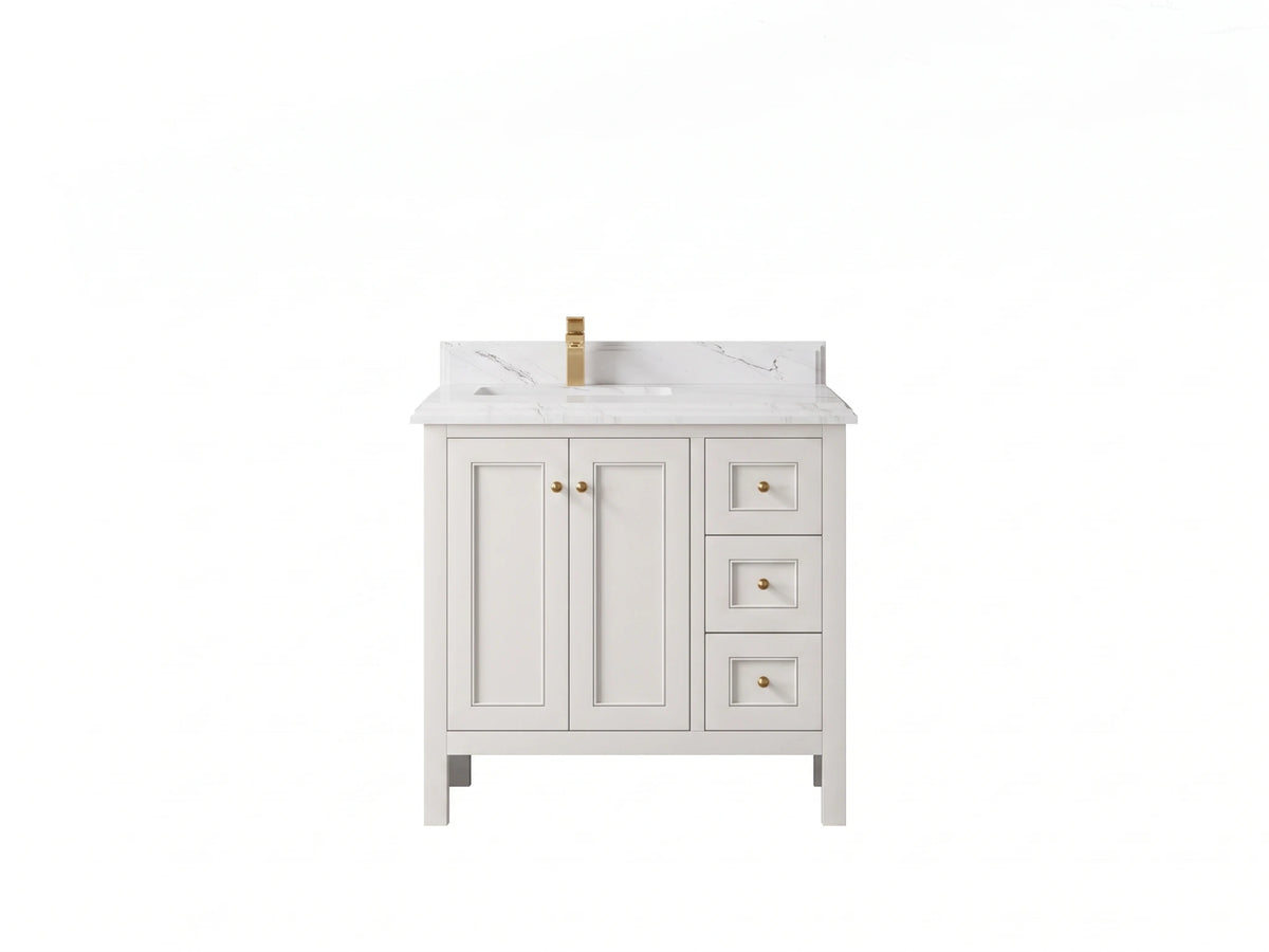 Nashville 36 in. W x 22 in. D Left Offset Sink Bathroom Vanity