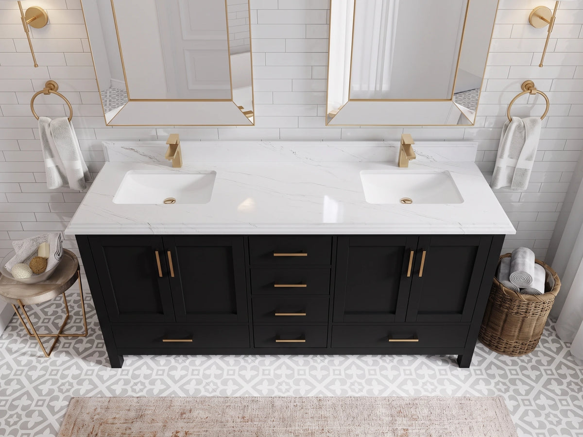 Malibu 72 in. W x 22 in. D Double Sink Bathroom Vanity