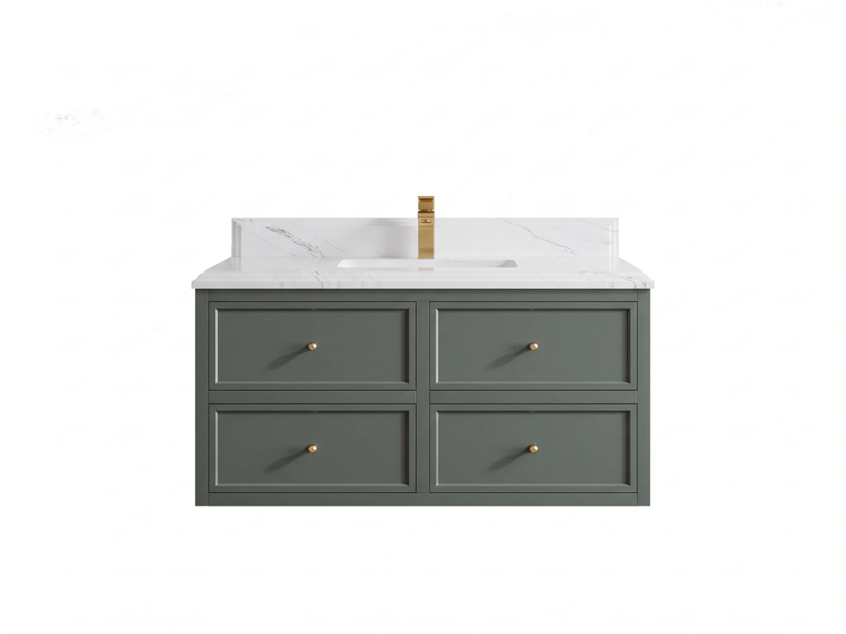 Roswell Floating 42 in. W x 22 in. D Single Sink Bathroom Vanity