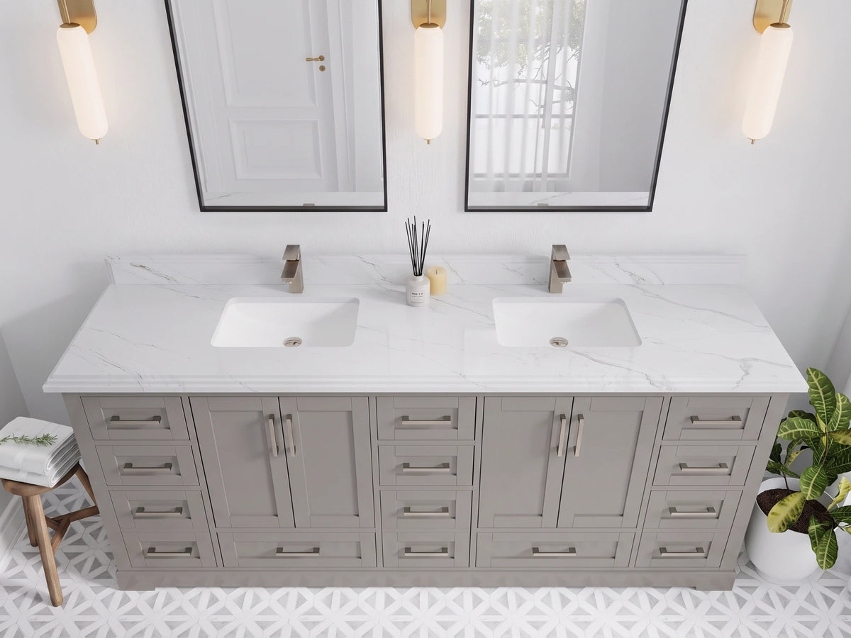 Boston 84 in. W x 22 in. D Double Sink Bathroom Vanity
