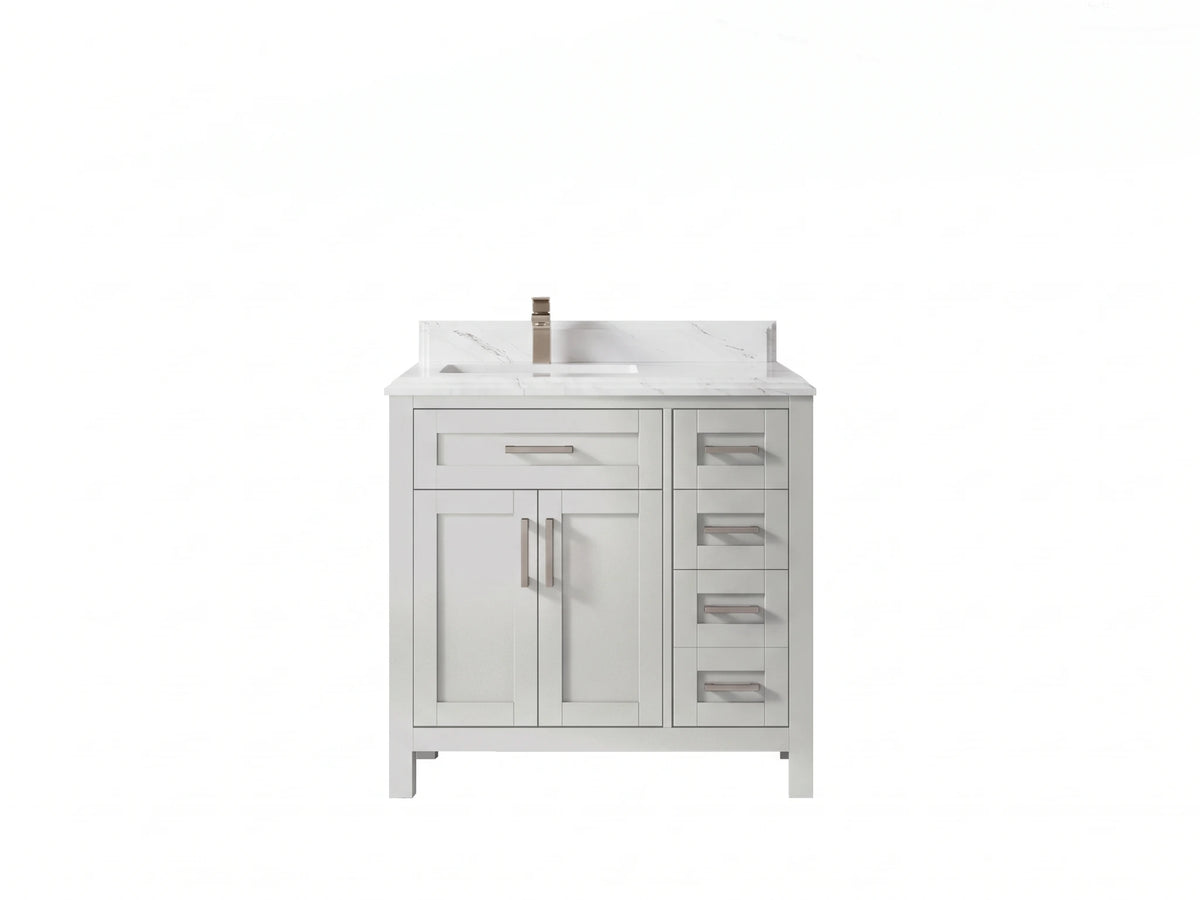 Cambridge 36 in. W x 22 in. D Left Offset Sink Bathroom Vanity