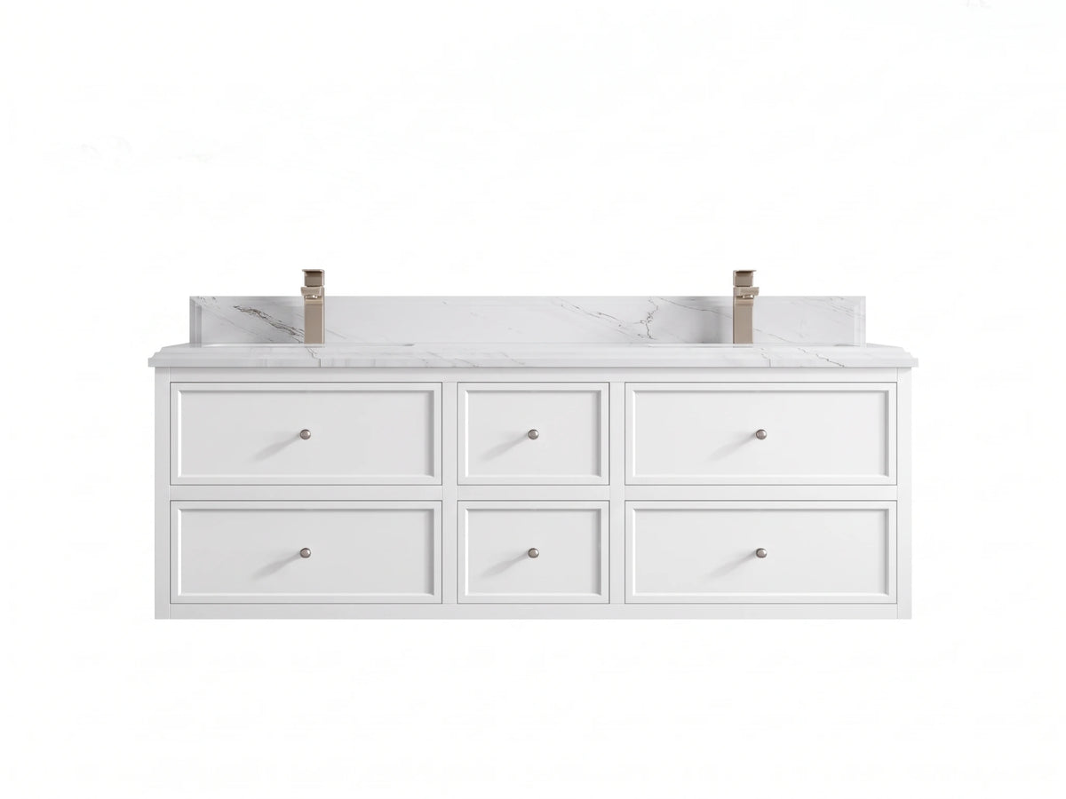 Roswell Floating 60 in. W x 22 in. D Double Sink Bathroom Vanity