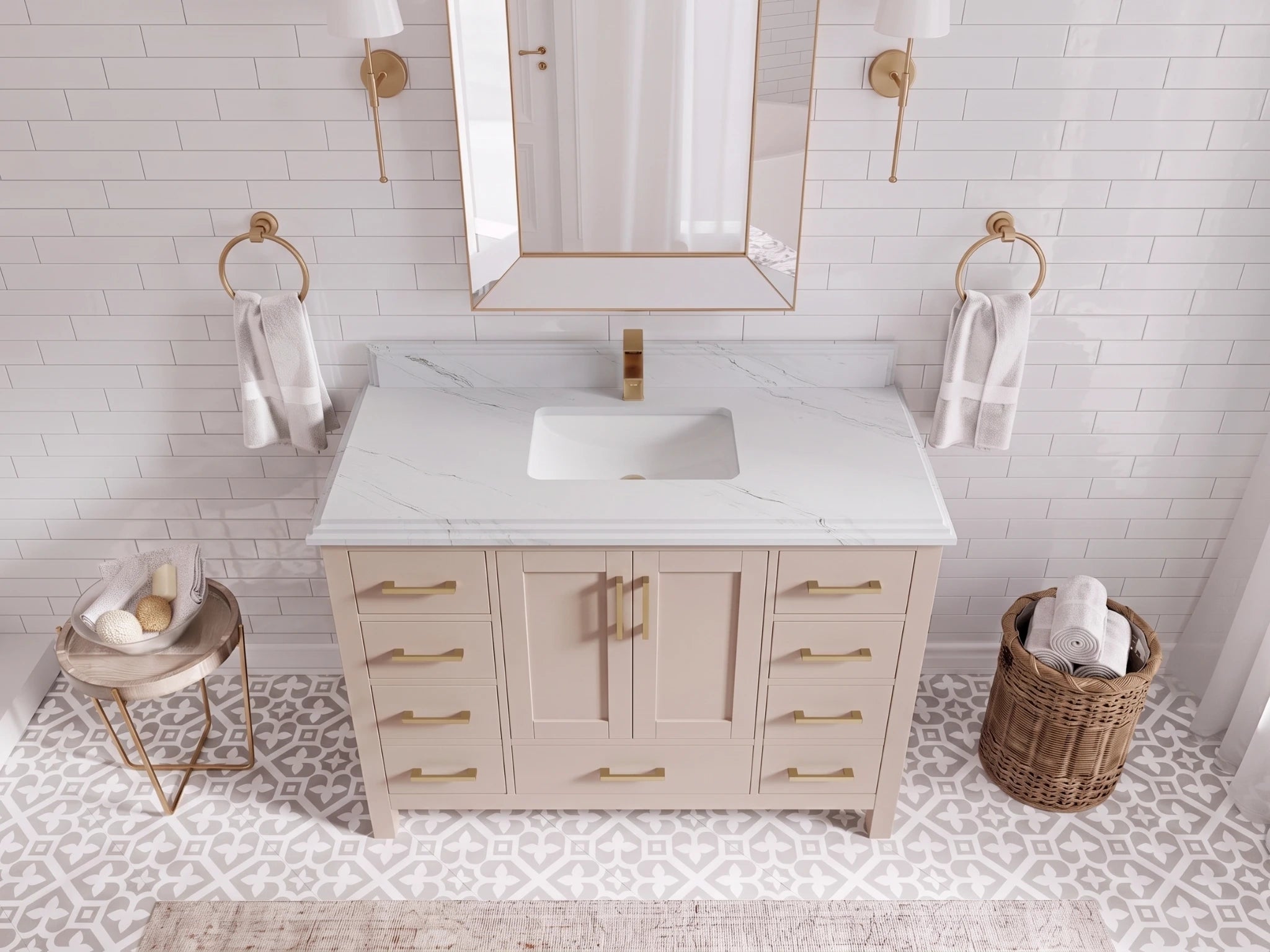 Malibu 48 in. W x 22 in. D Single Sink Bathroom Vanity