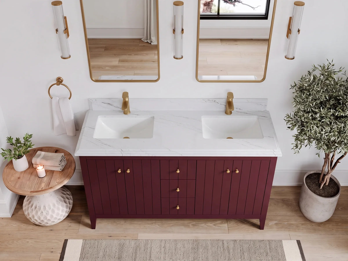 Atlanta 60 in. W x 22 in. D Double Sink Bathroom Vanity