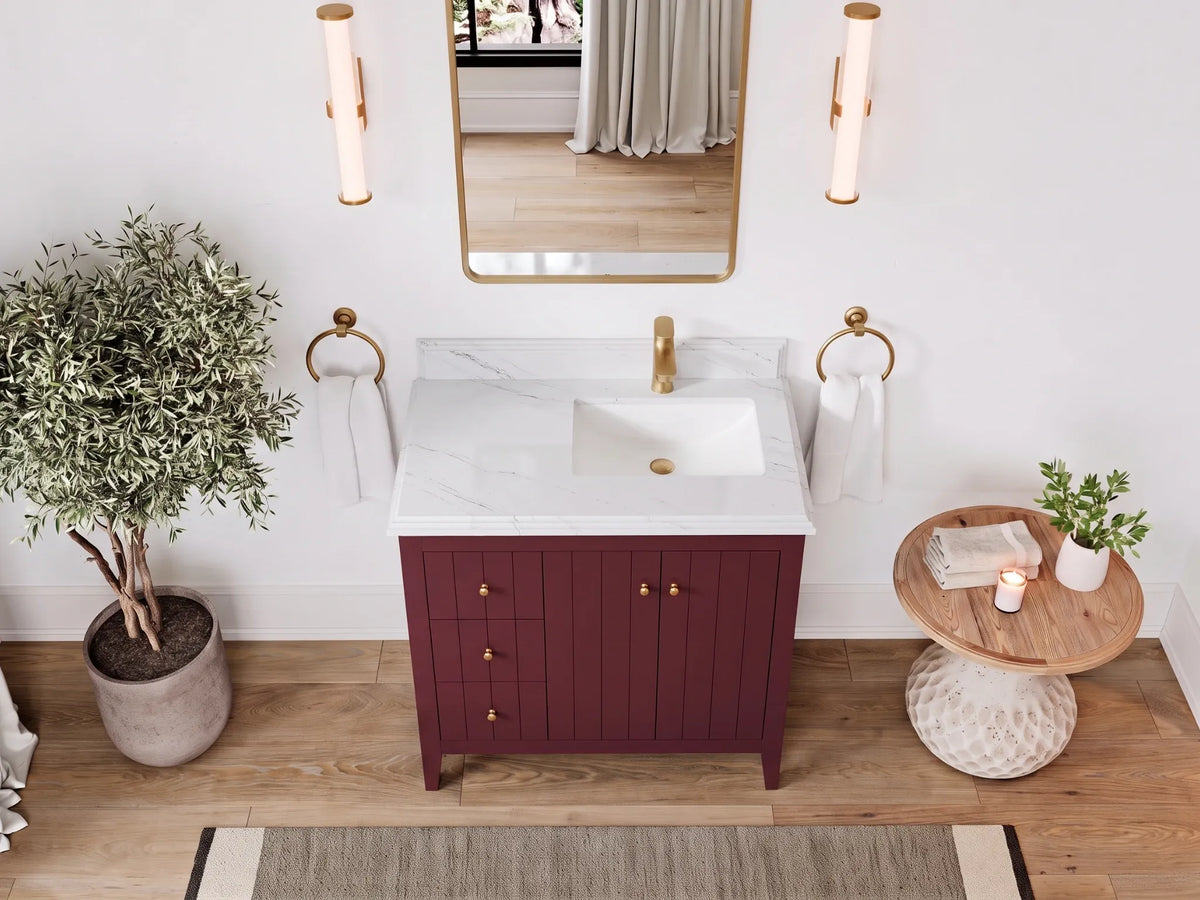 Atlanta 36 in. W x 22 in. D Right Offset Sink Bathroom Vanity
