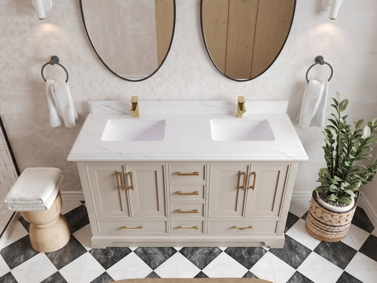 Charlotte 60 in. W x 22 in. D Double Sink Bathroom Vanity