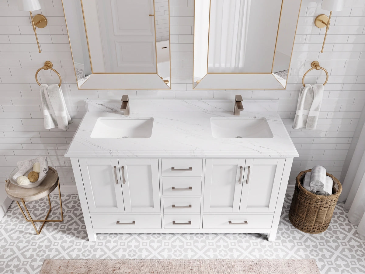 Malibu 60 in. W x 22 in. D Double Sink Bathroom Vanity