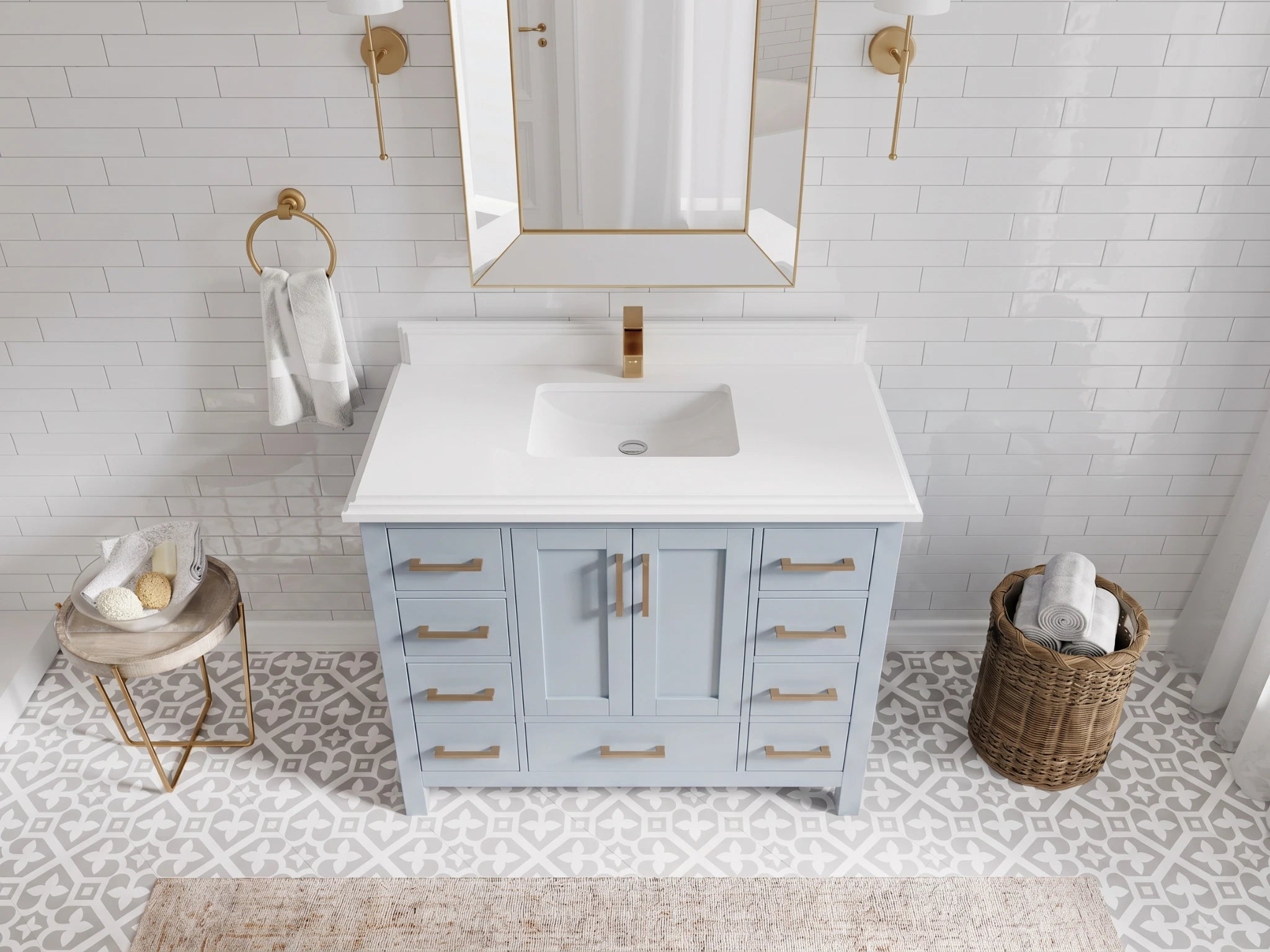 Malibu 42 in. W x 22 in. D Single Sink Bathroom Vanity