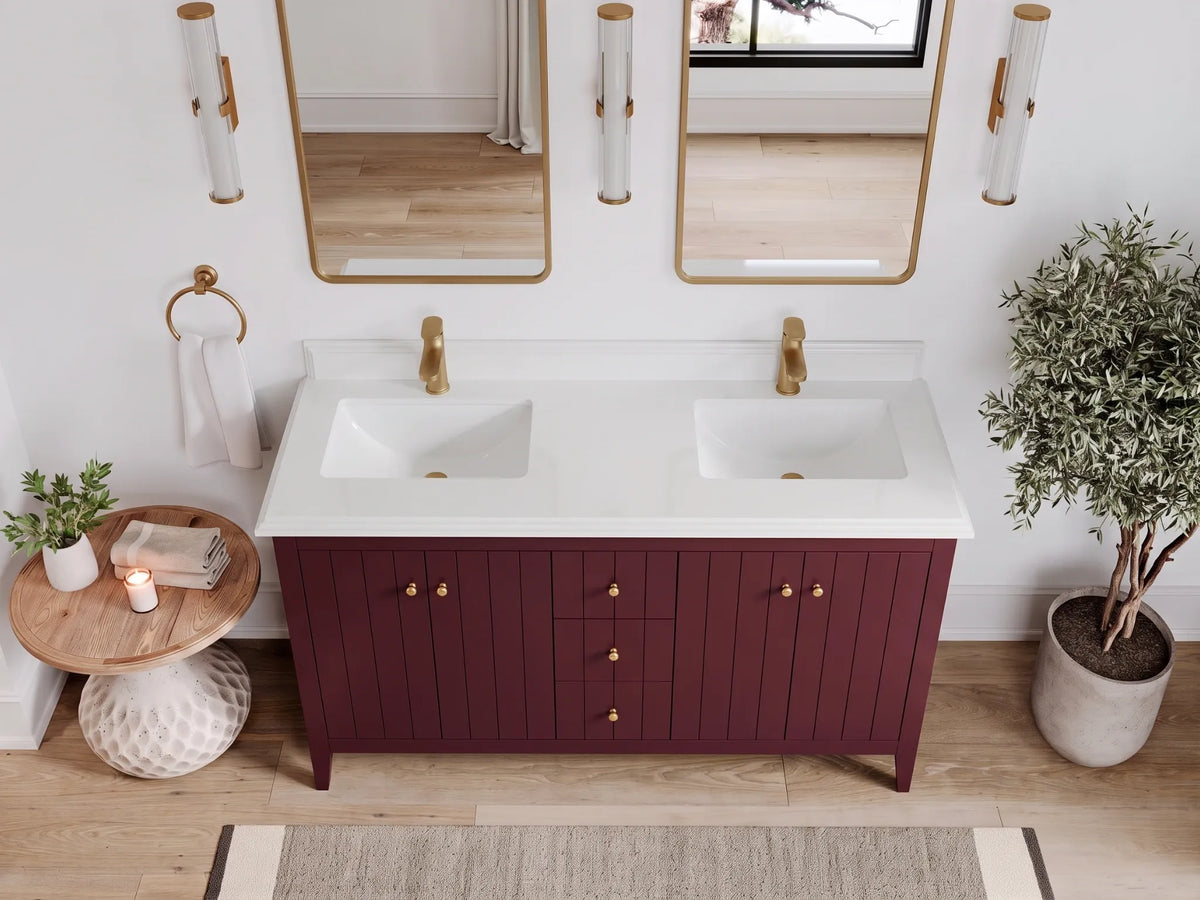 Atlanta 60 in. W x 22 in. D Double Sink Bathroom Vanity