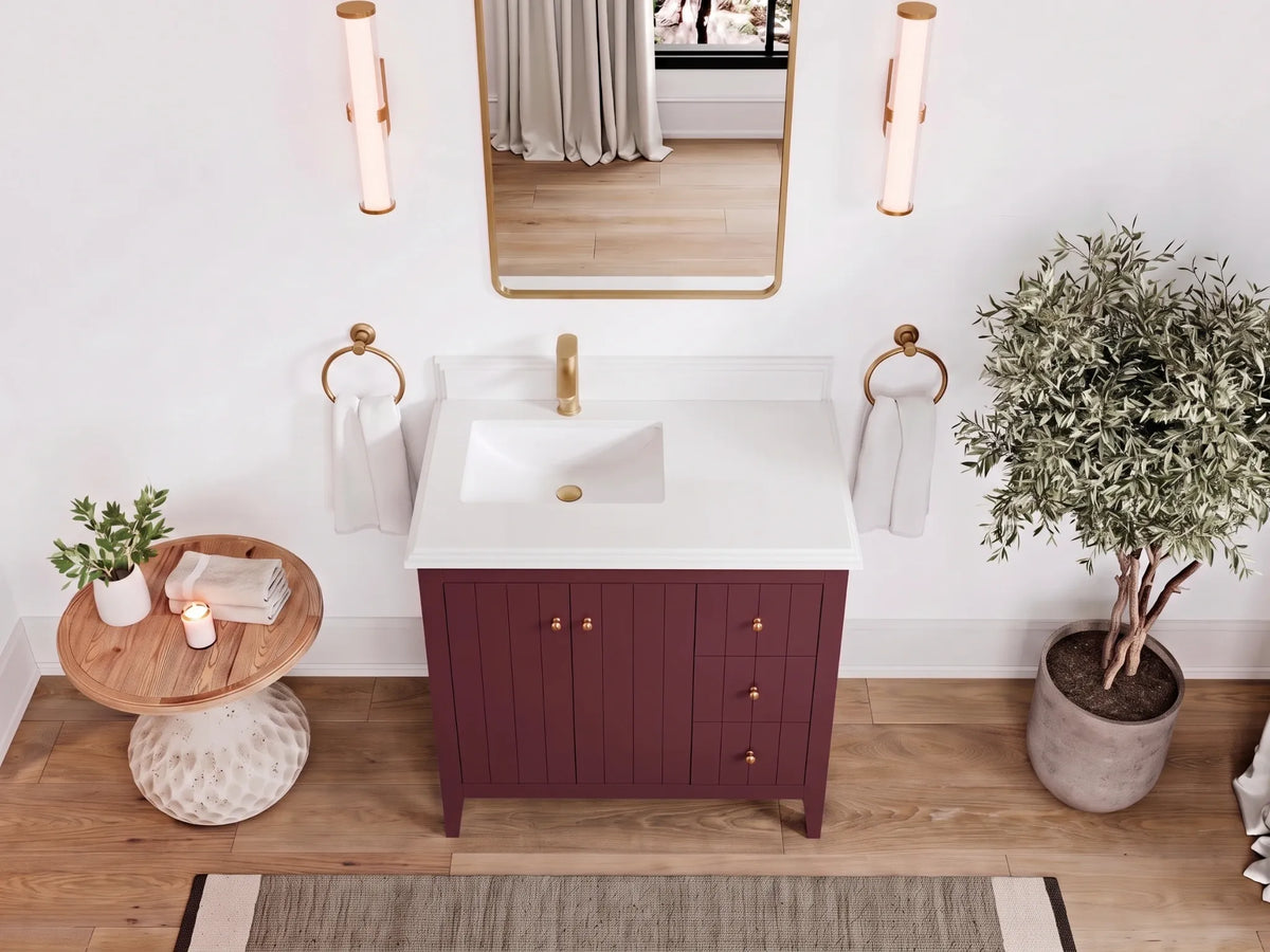Atlanta 36 in. W x 22 in. D Left Offset Sink Bathroom Vanity