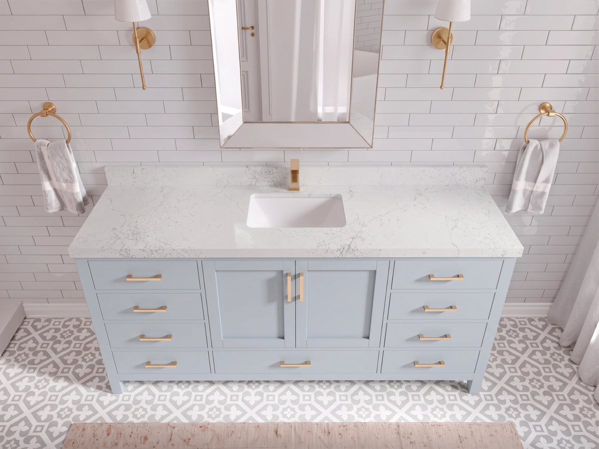 Malibu 72 in. W x 22 in. D Single Sink Bathroom Vanity
