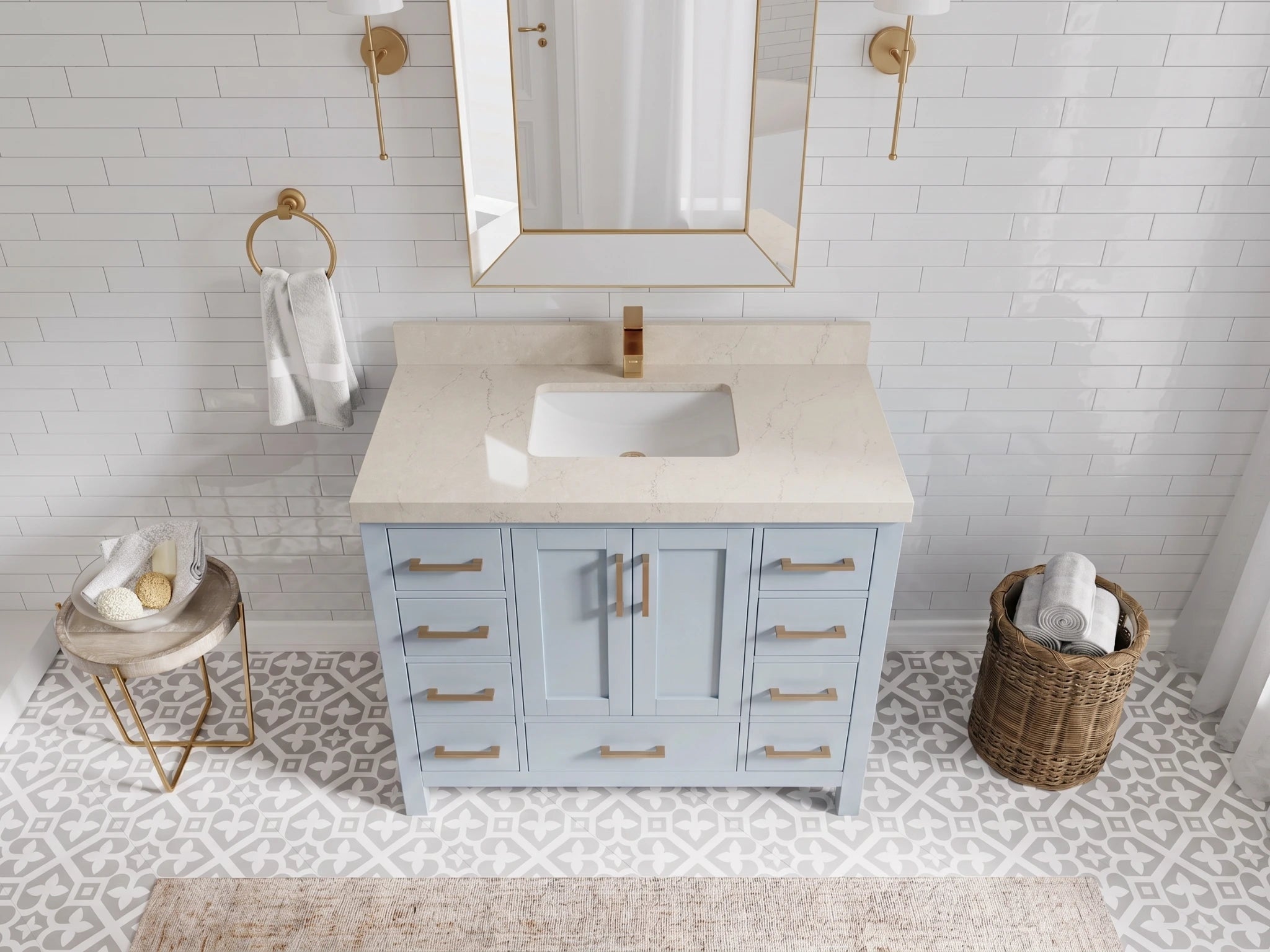 Malibu 42 in. W x 22 in. D Single Sink Bathroom Vanity