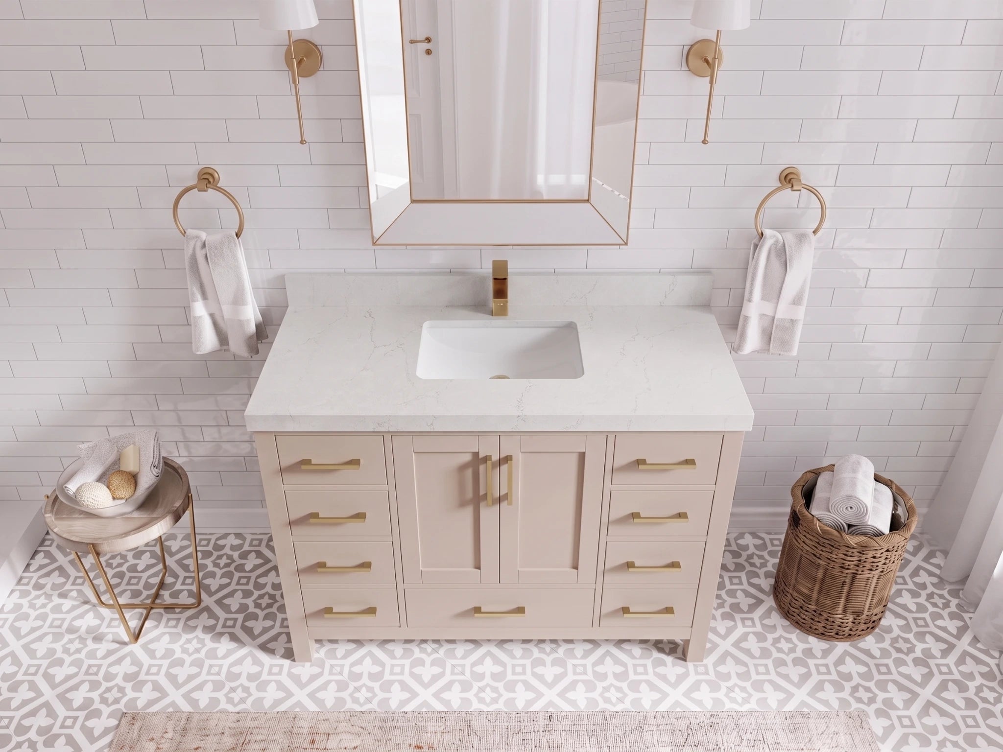 Malibu 48 in. W x 22 in. D Single Sink Bathroom Vanity