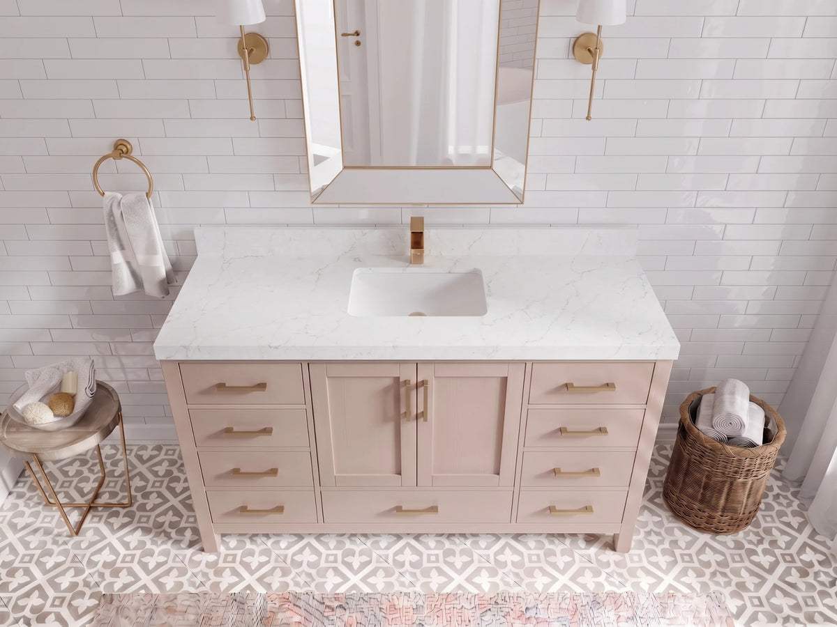 Malibu 60 in. W x 22 in. D Single Sink Bathroom Vanity