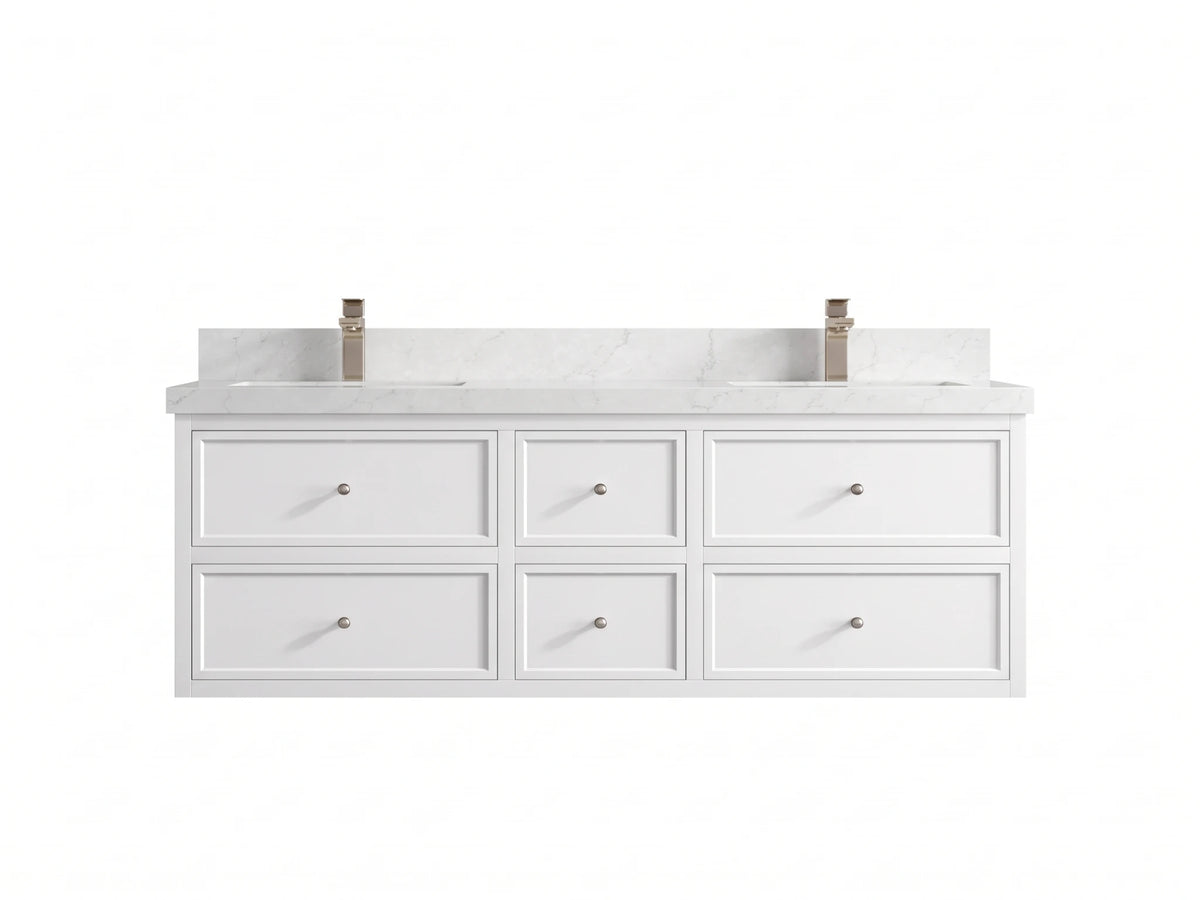 Roswell Floating 60 in. W x 22 in. D Double Sink Bathroom Vanity