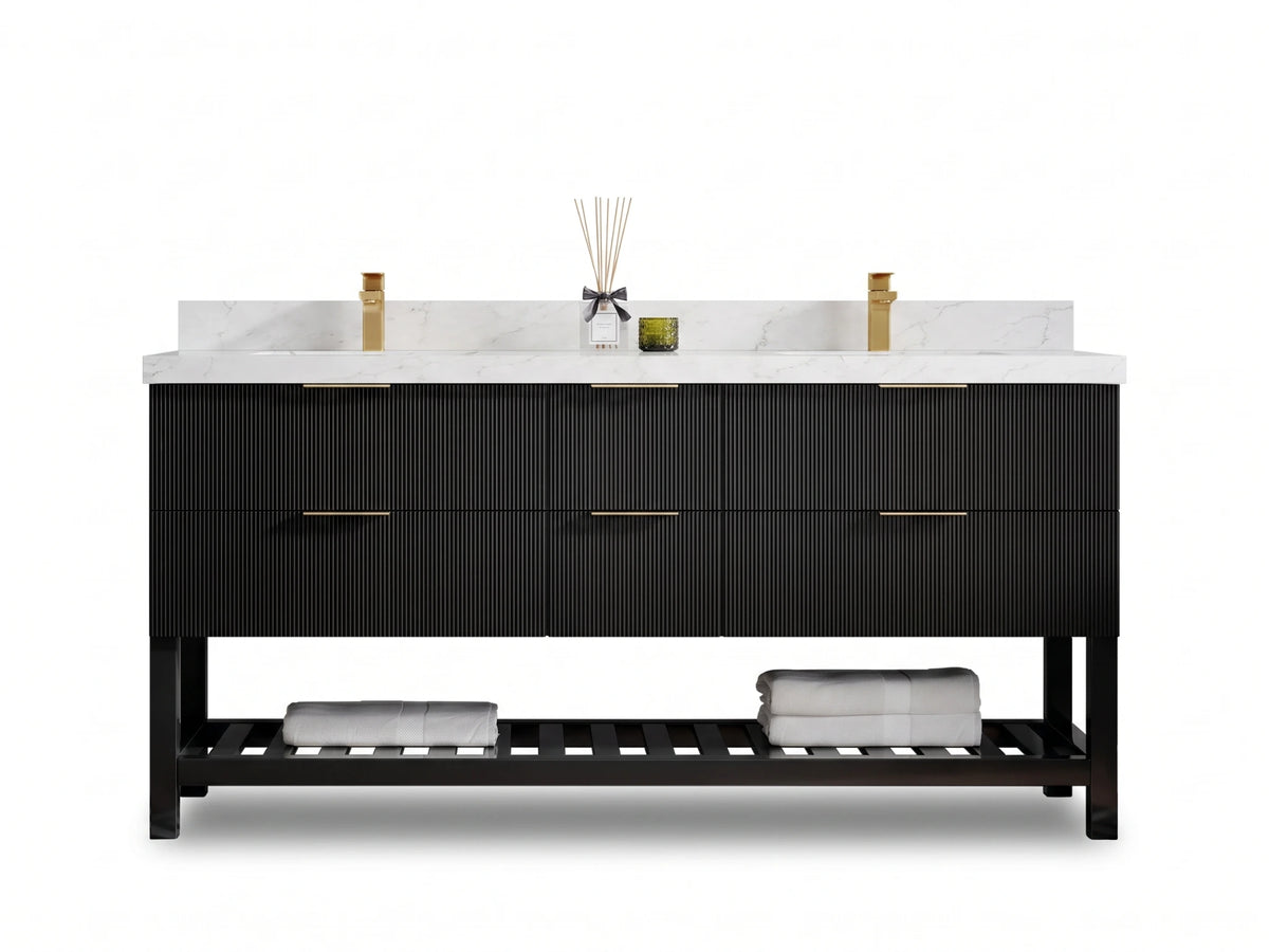 Catalina 72 in. W x 22 in. D Double Sink Bathroom Vanity