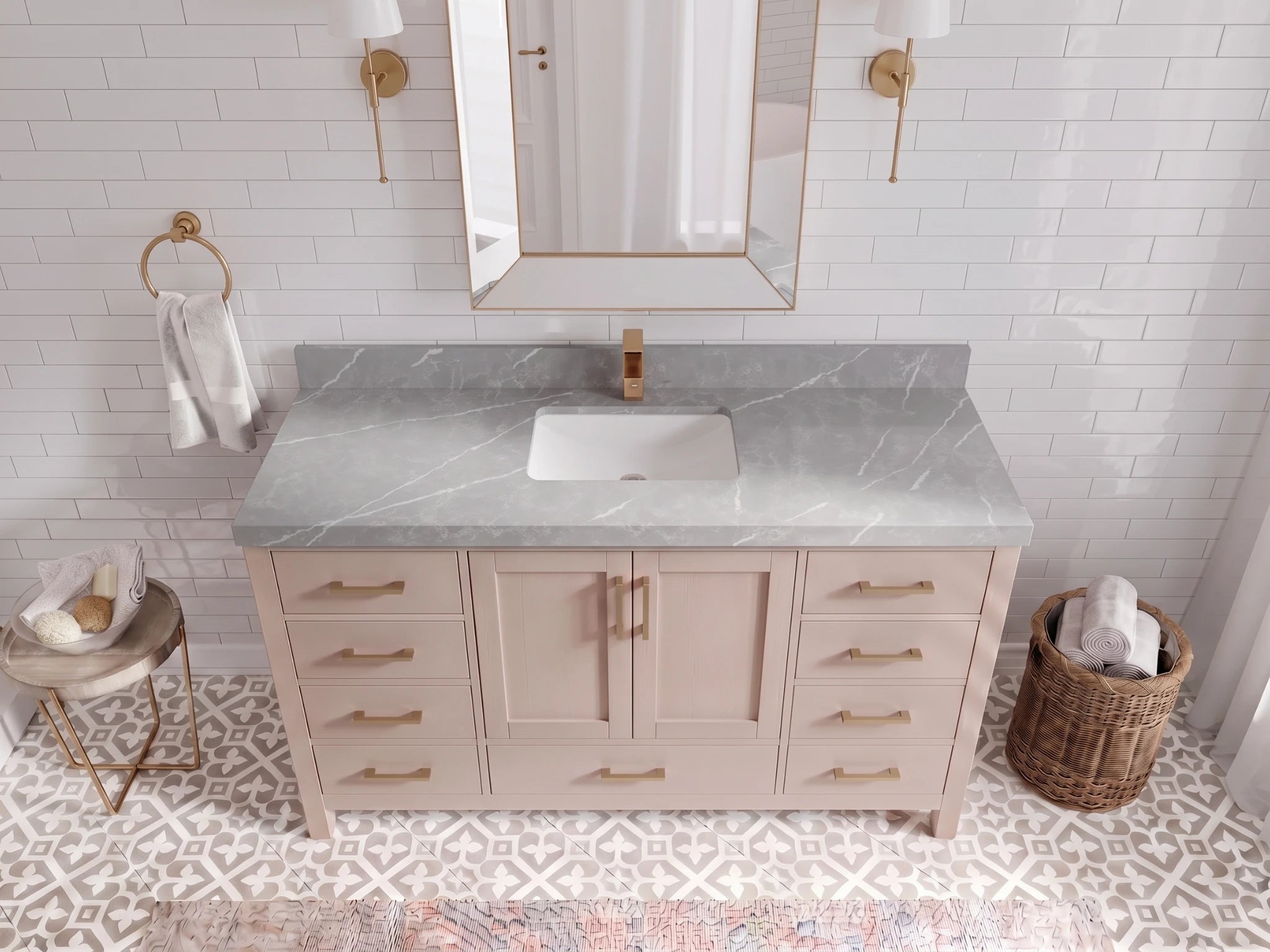Malibu 60 in. W x 22 in. D Single Sink Bathroom Vanity