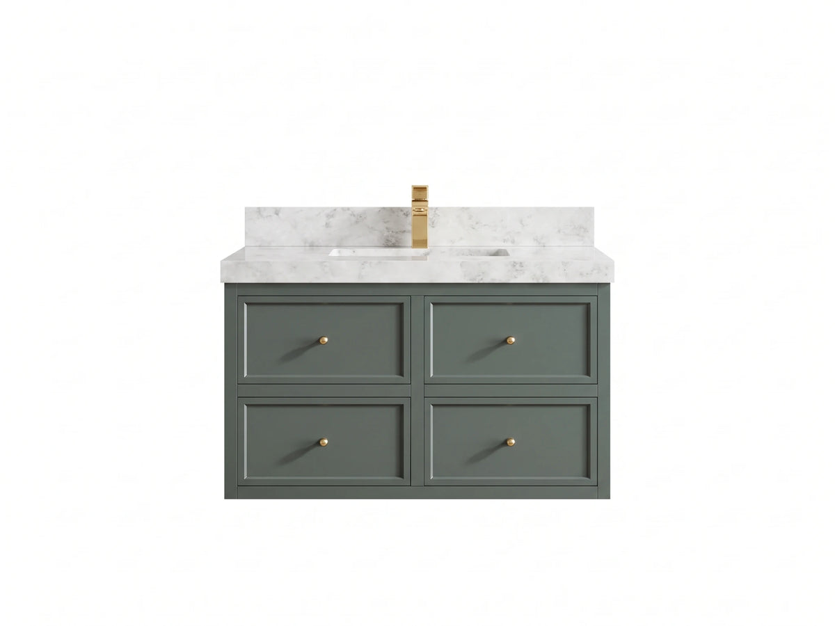 Roswell Floating 36 in. W x 22 in. D Center Sink Bathroom Vanity