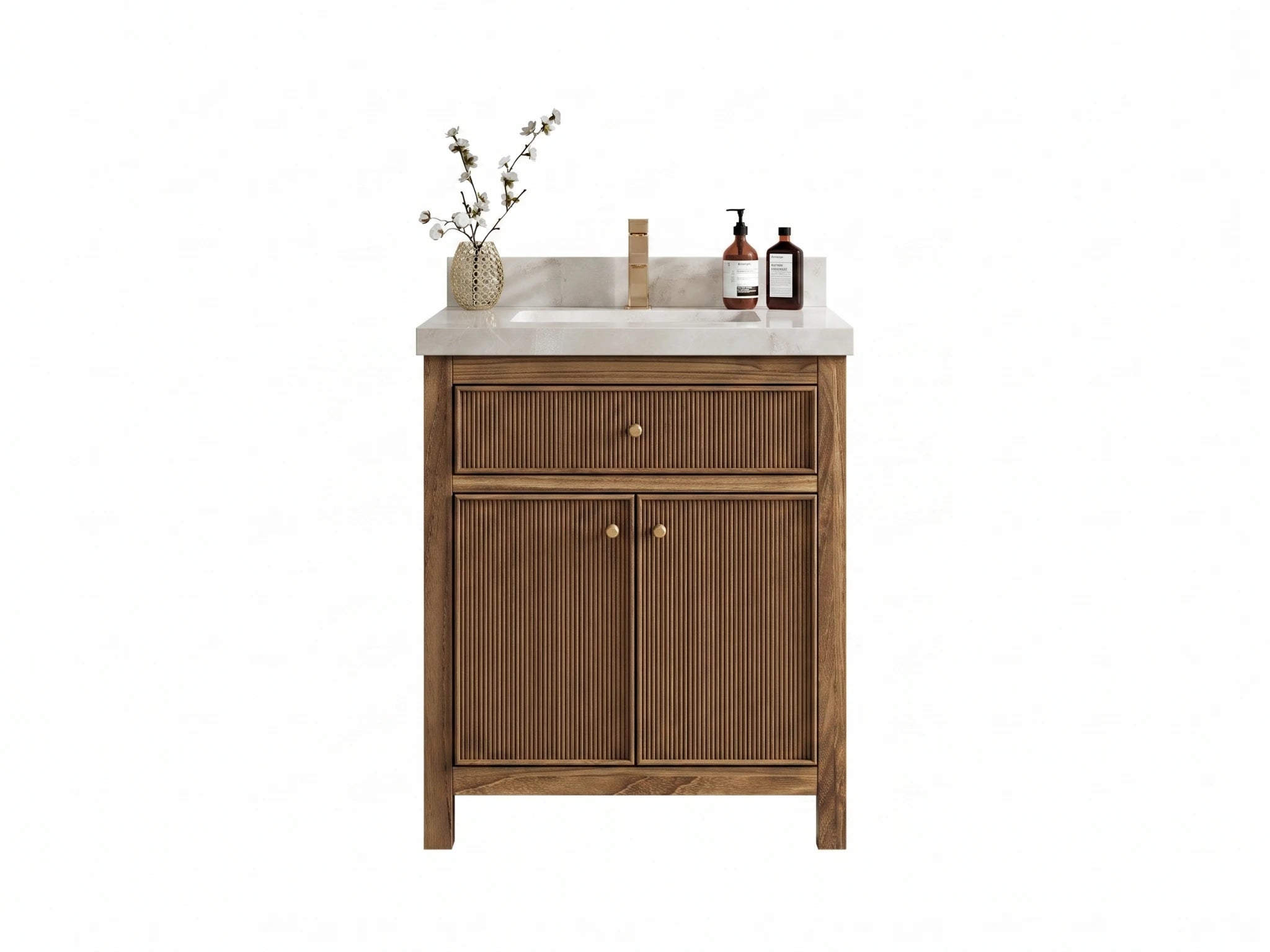 Sonoma Teak Wood 30 in. W x 22 in. D Single Sink Bathroom Vanity