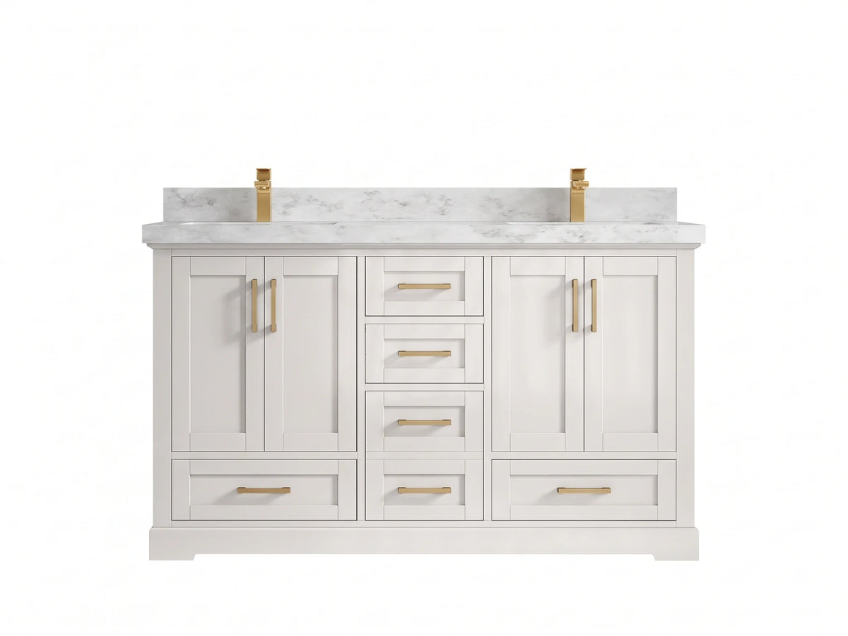 Boston 60 in. W x 22 in. D Double Sink Bathroom Vanity