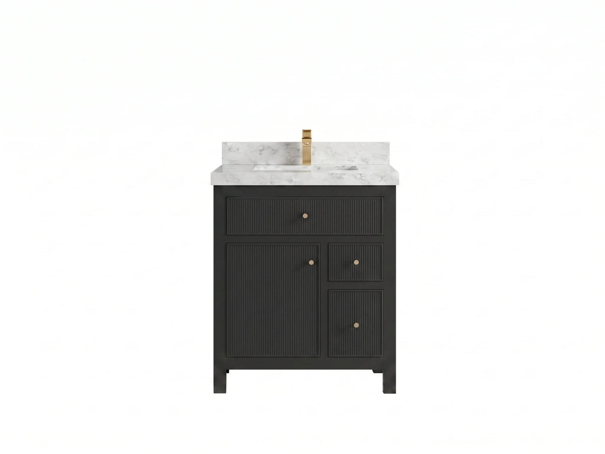 Sonoma 30 in W x 22 in D Reeded Free Standing Single Sink Bathroom Vanity