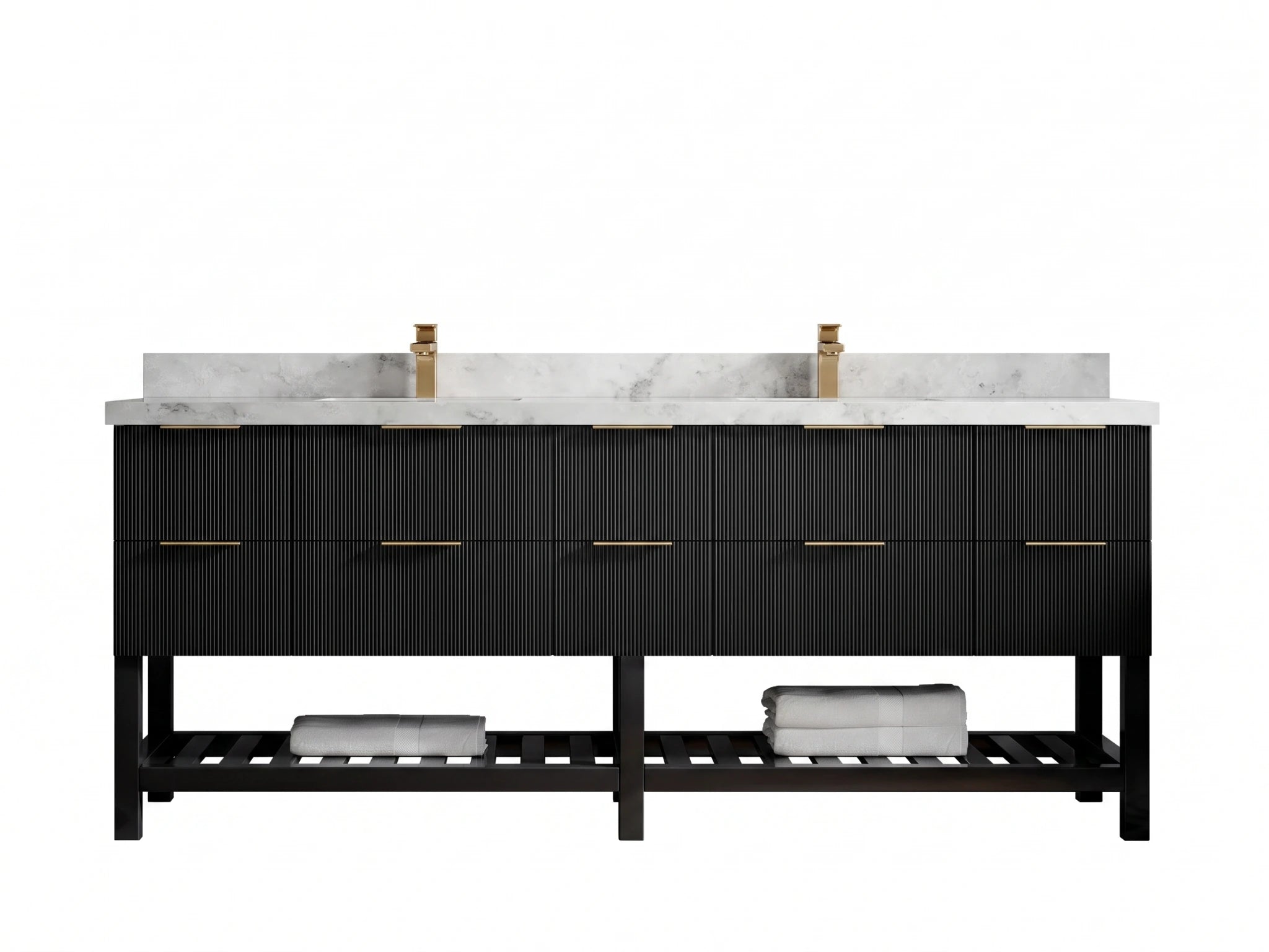 Catalina 84 in. W x 22 in. D Double Sink Bathroom Vanity