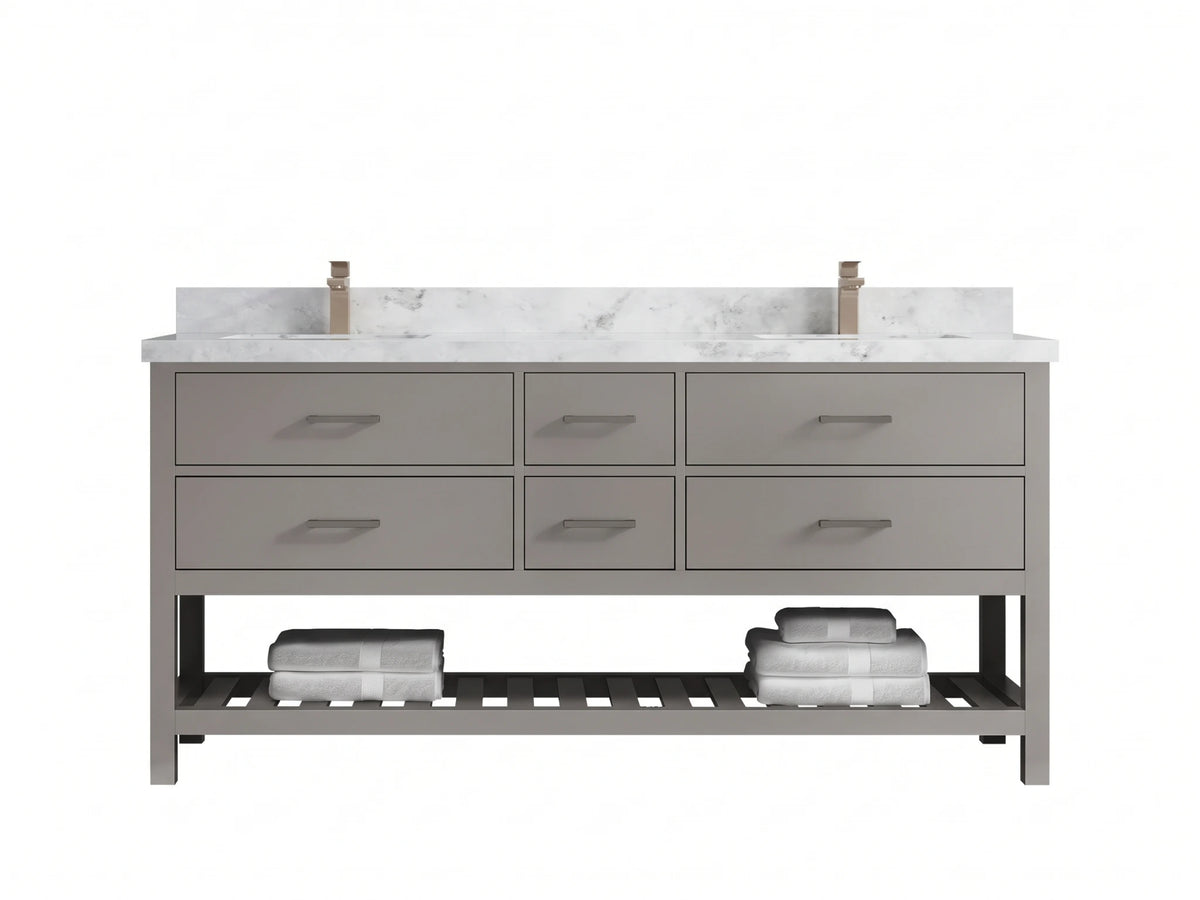 Parker 72 in. W x 22 in. D Double Sink Bathroom Vanity
