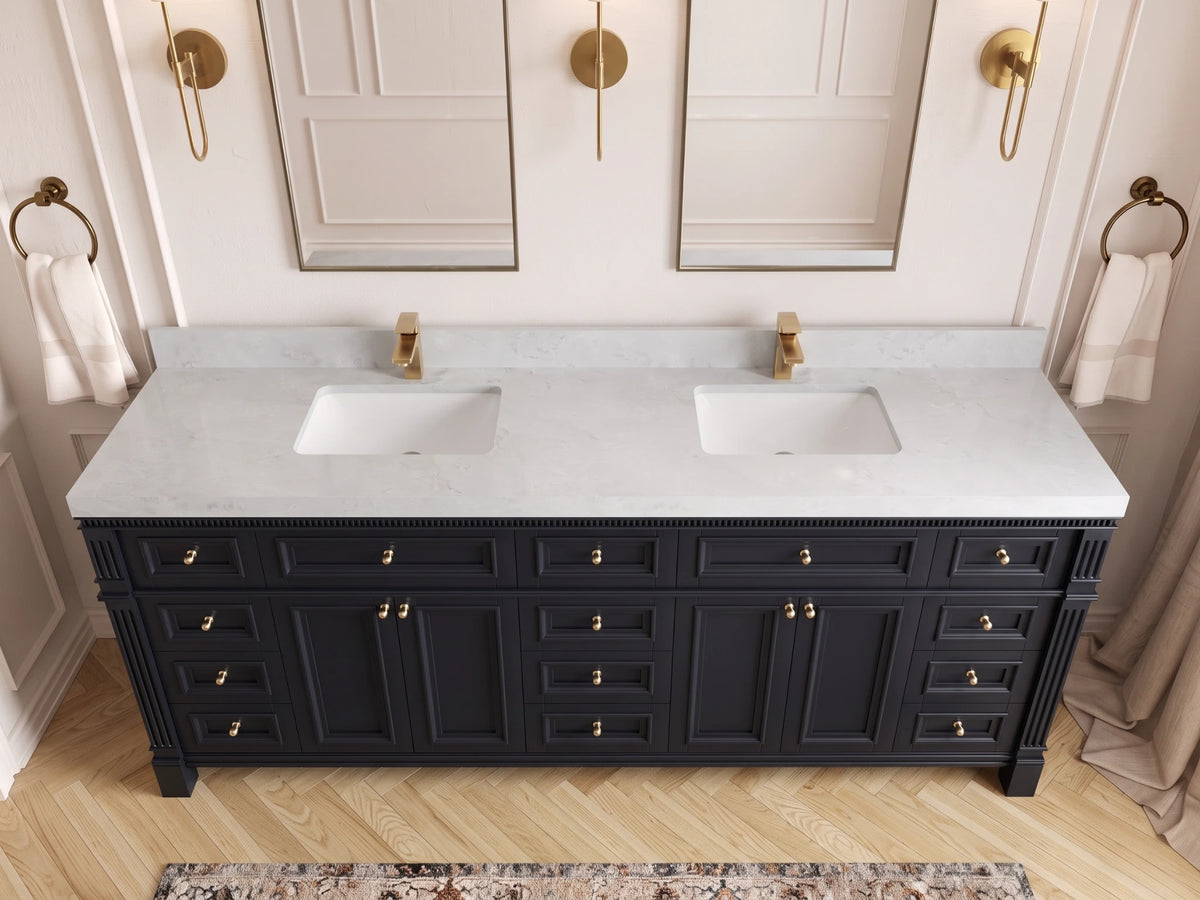 Paris 84 in. W x 22 in. D Double Sink Bathroom Vanity