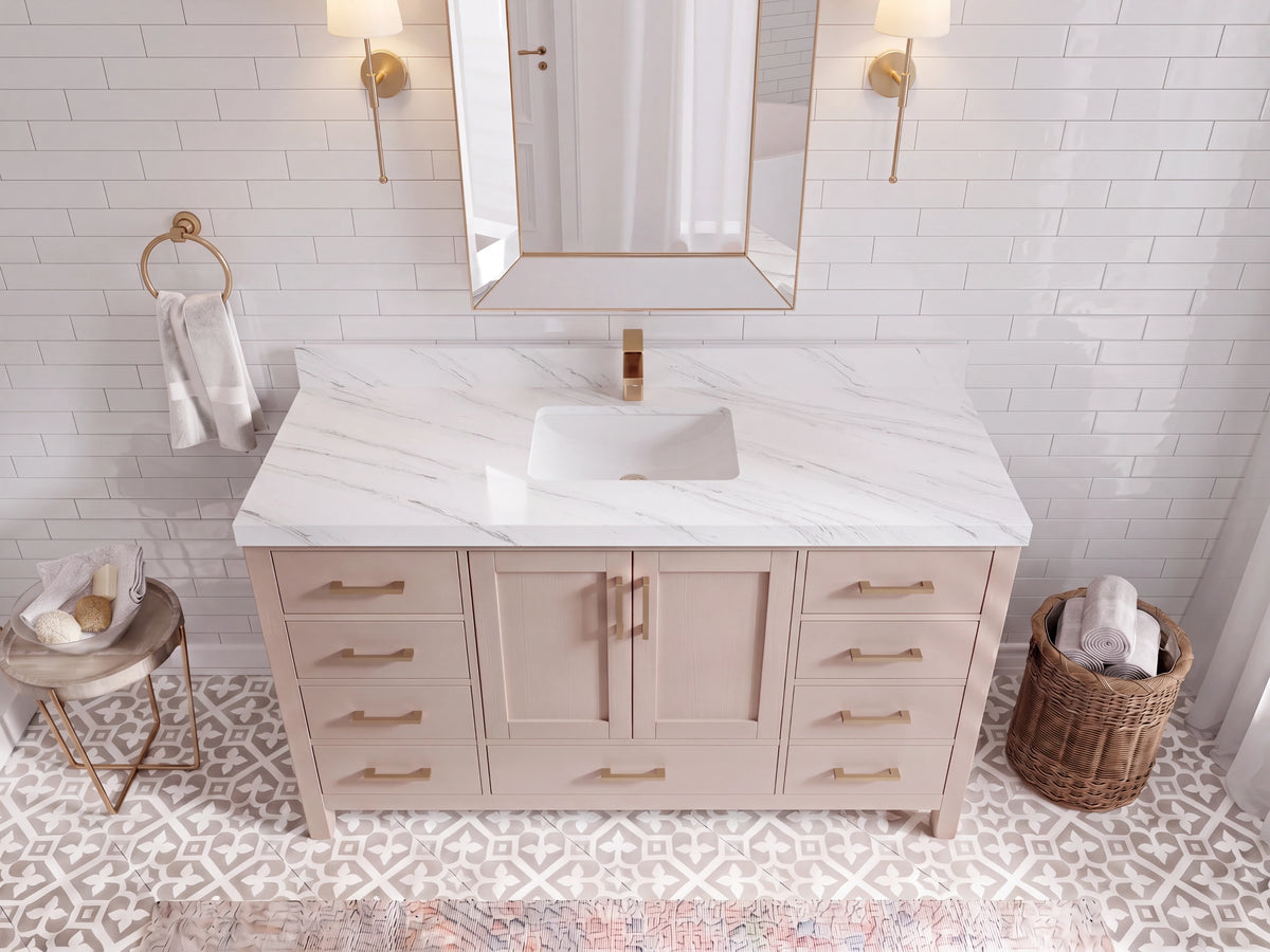 Malibu 60 in. W x 22 in. D Single Sink Bathroom Vanity