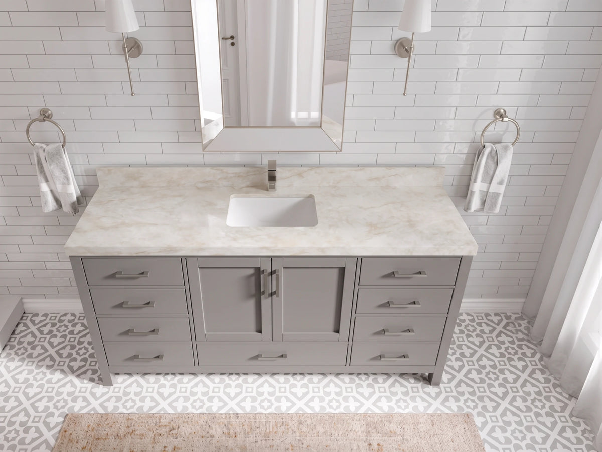 Malibu 72 in. W x 22 in. D Single Sink Bathroom Vanity