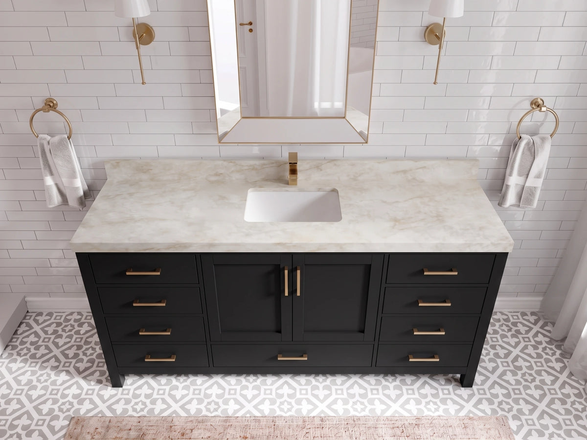 Malibu 72 in. W x 22 in. D Single Sink Bathroom Vanity