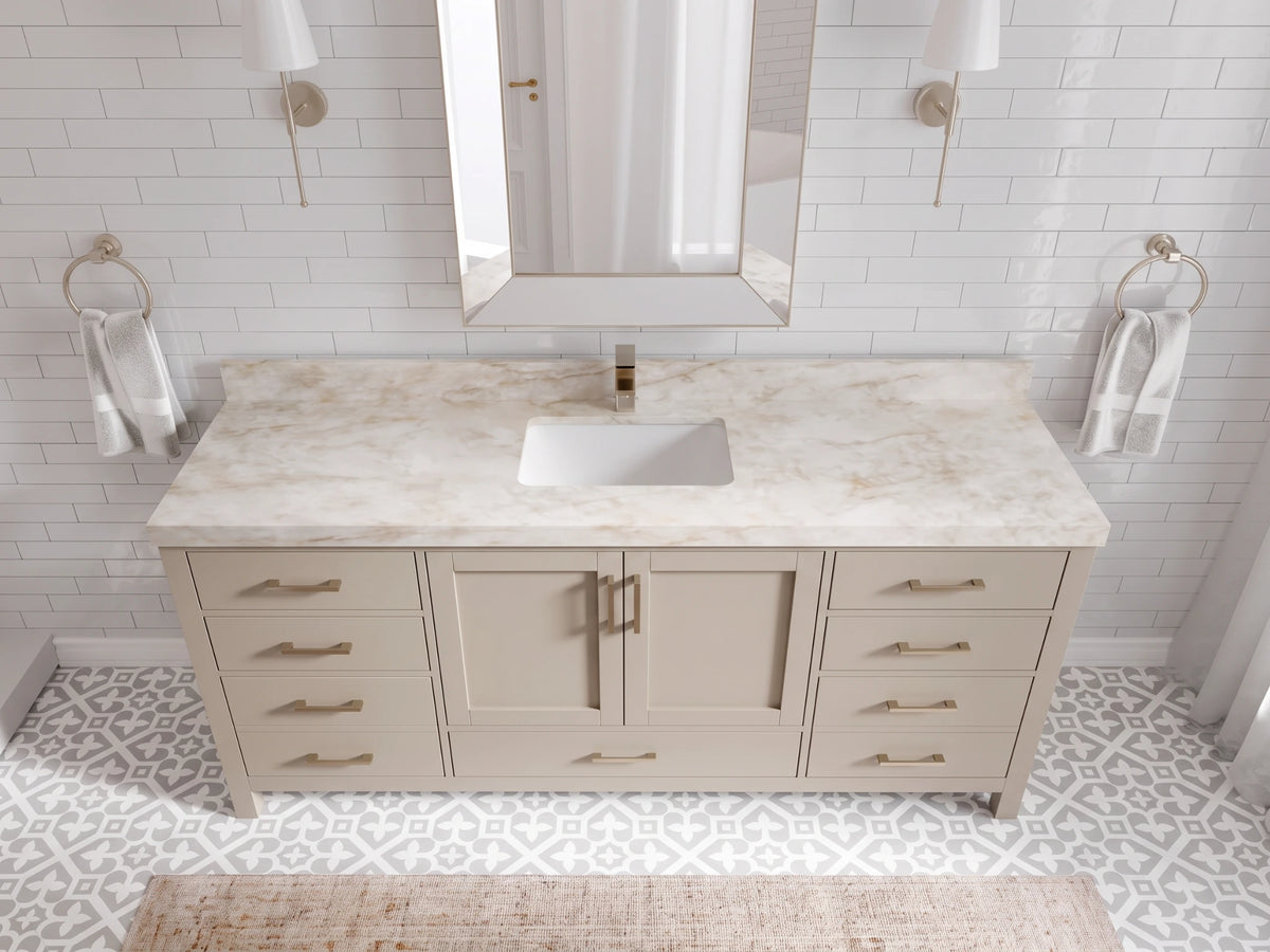 Malibu 72 in. W x 22 in. D Single Sink Bathroom Vanity
