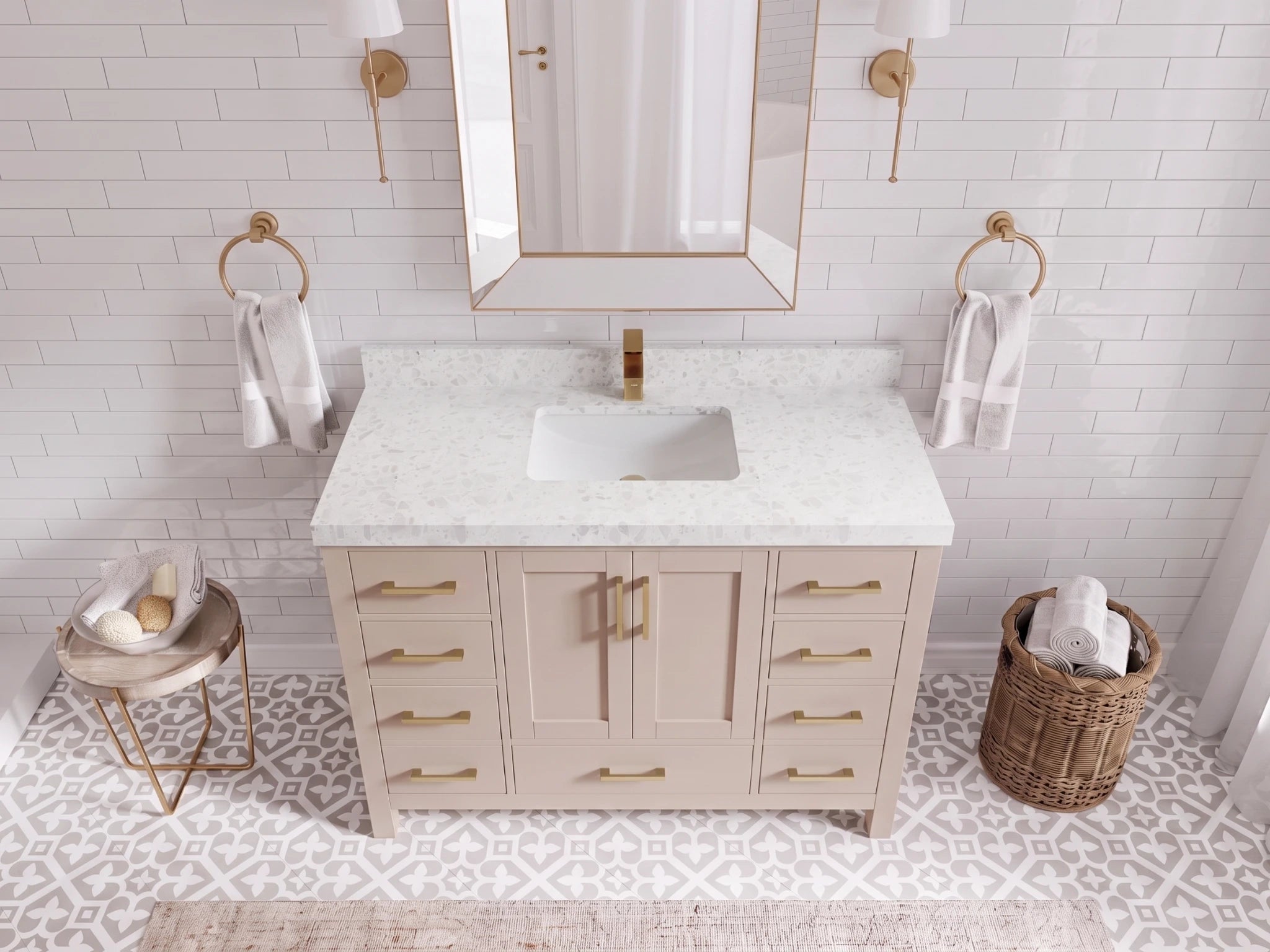 Malibu 48 in. W x 22 in. D Single Sink Bathroom Vanity