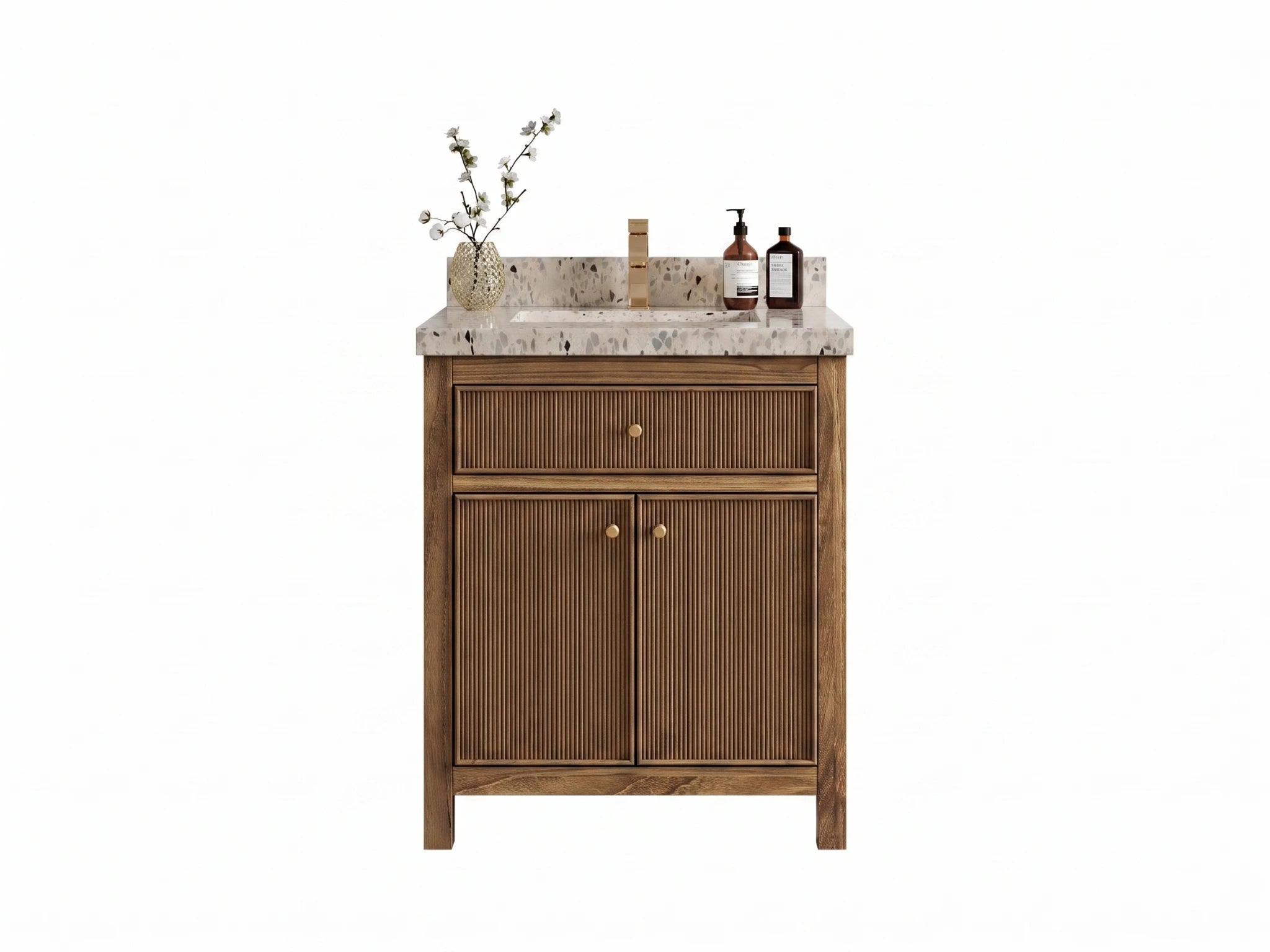 Sonoma Teak Wood 30 in. W x 22 in. D Single Sink Bathroom Vanity