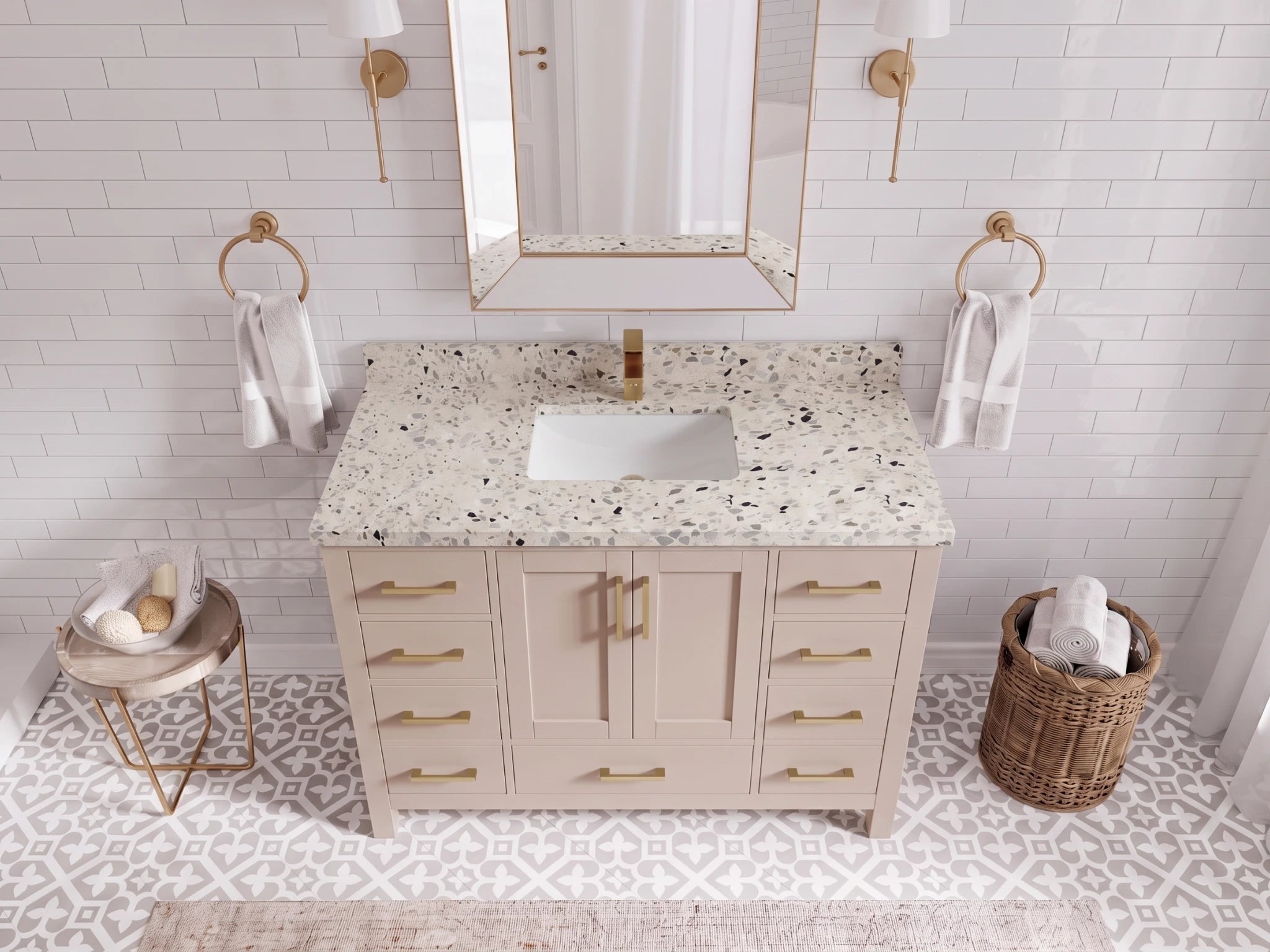 Malibu 48 in. W x 22 in. D Single Sink Bathroom Vanity