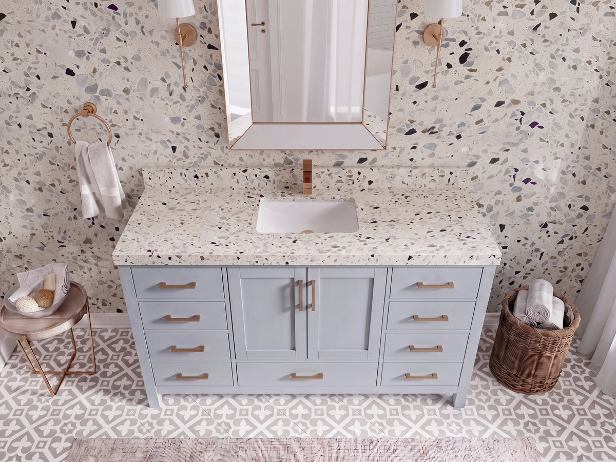 Malibu 60 in. W x 22 in. D Single Sink Bathroom Vanity