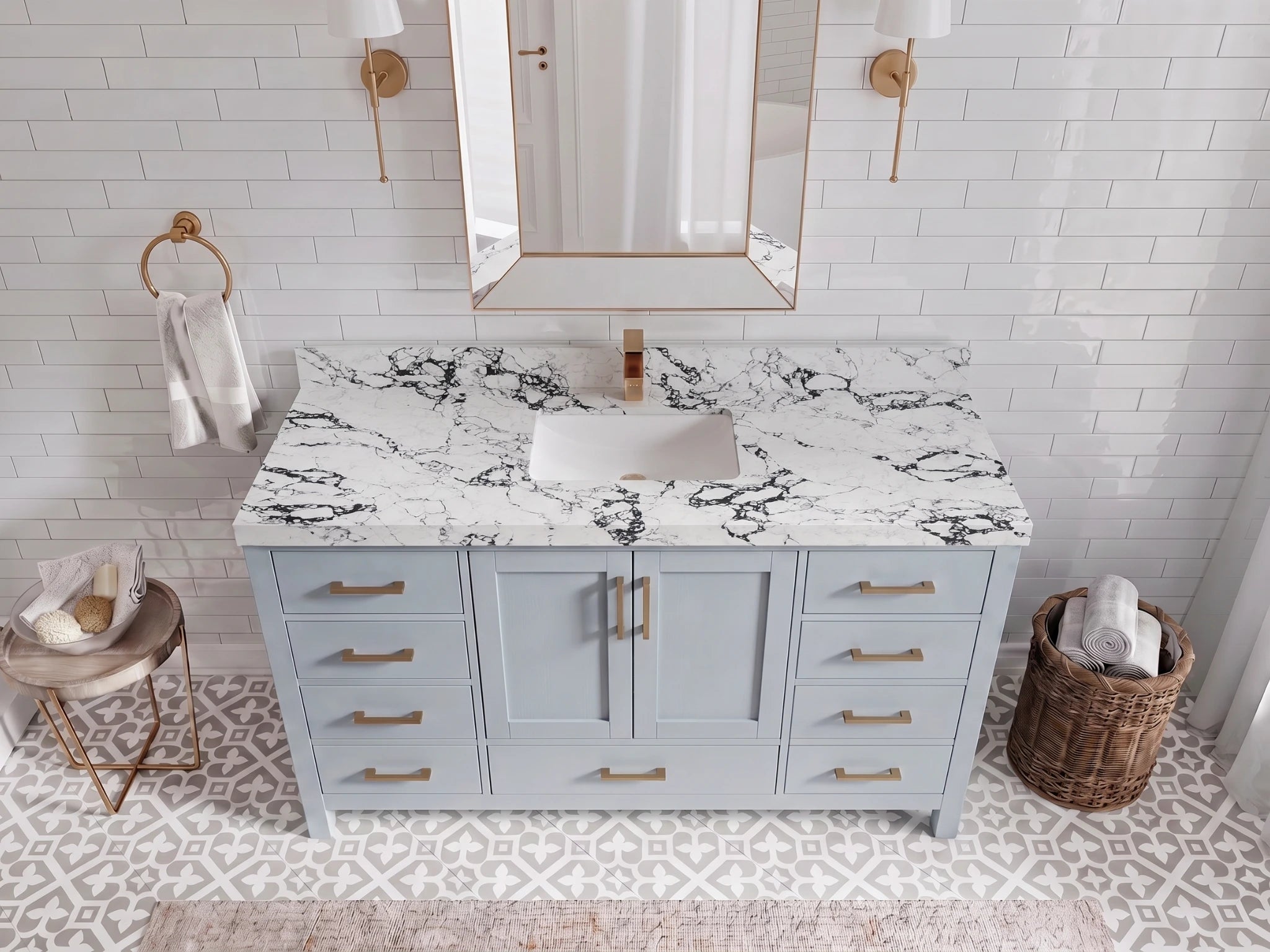 Malibu 60 in. W x 22 in. D Single Sink Bathroom Vanity