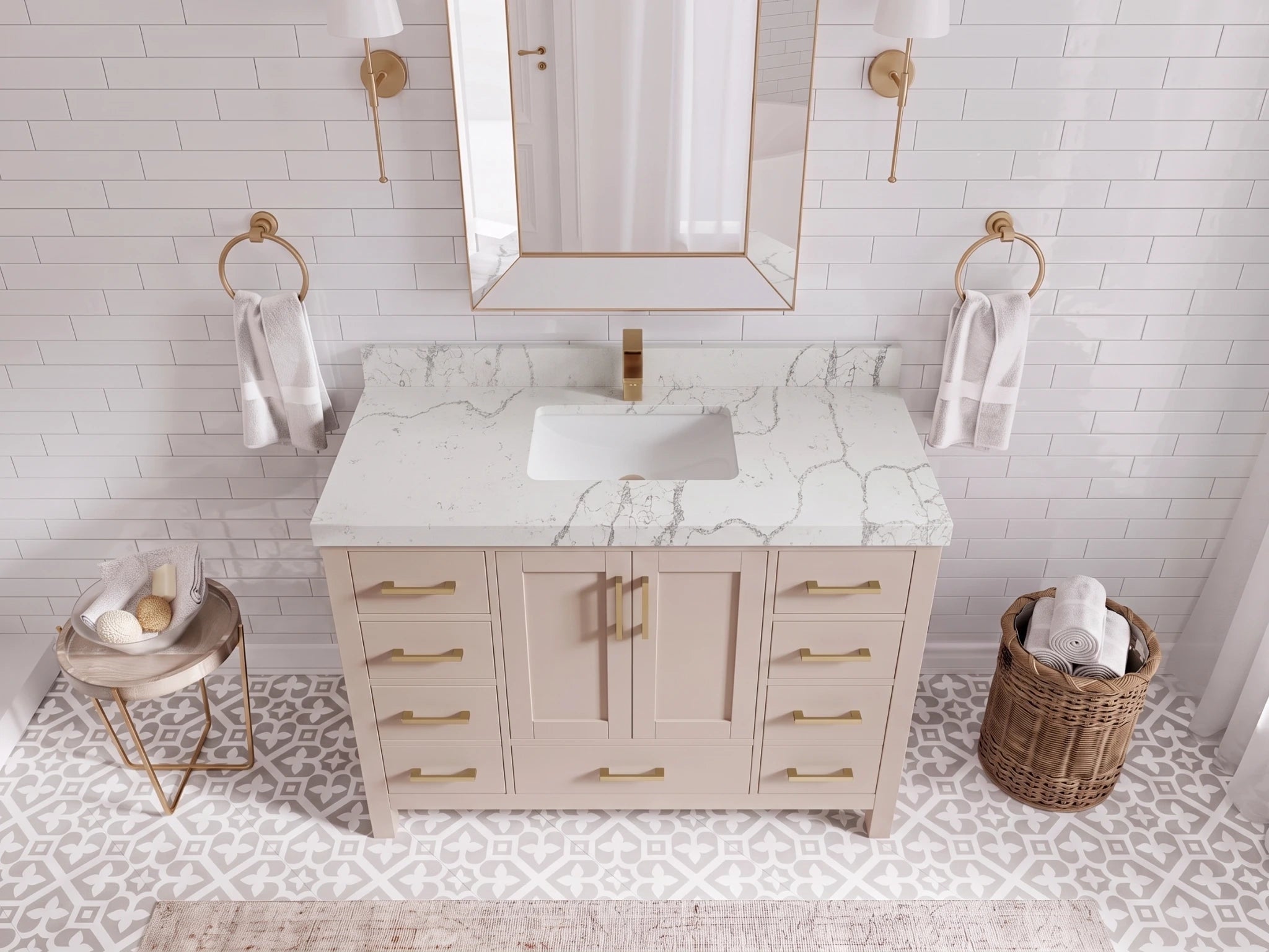 Malibu 48 in. W x 22 in. D Single Sink Bathroom Vanity
