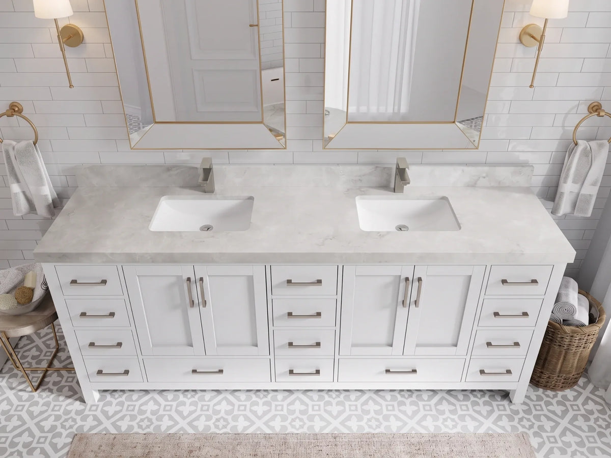Malibu 84 in. W x 22 in. D Double Sink Bathroom Vanity