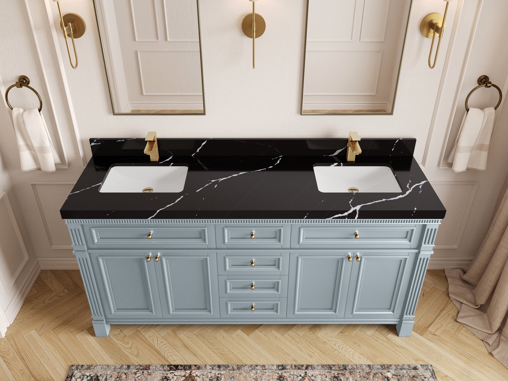 Beyond Pinterest: How to Style a Double Sink Bathroom Vanity for Real Life - Willow Bath and Vanity