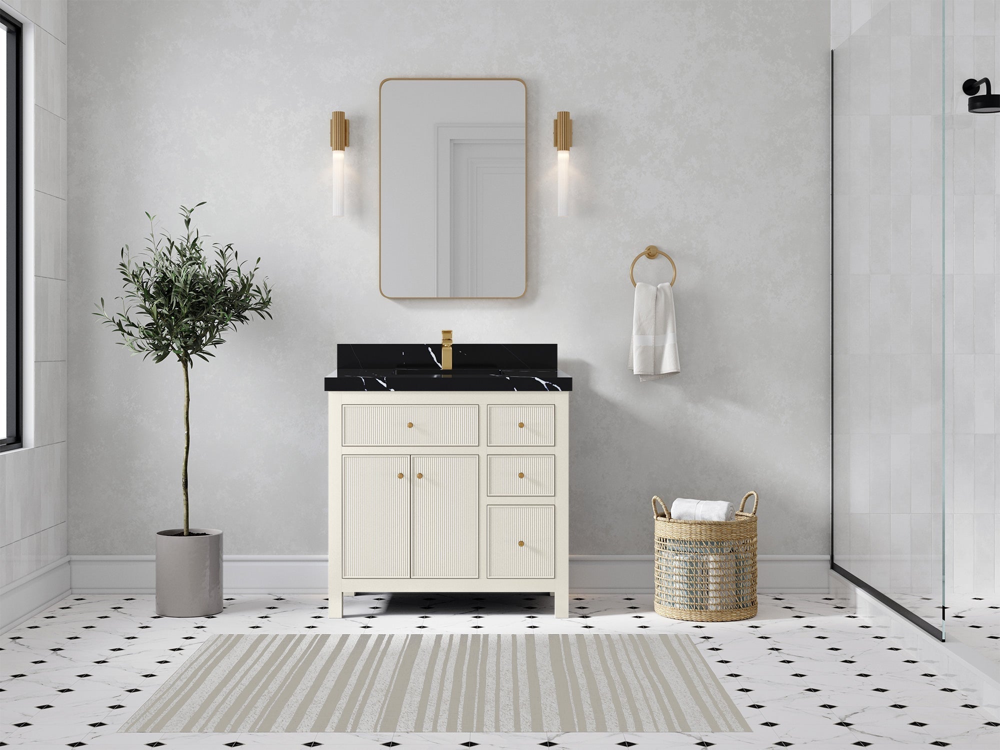 Can a 36 Inch Bathroom Vanity Fit Victorian Bathroom Design? - Willow Bath and Vanity